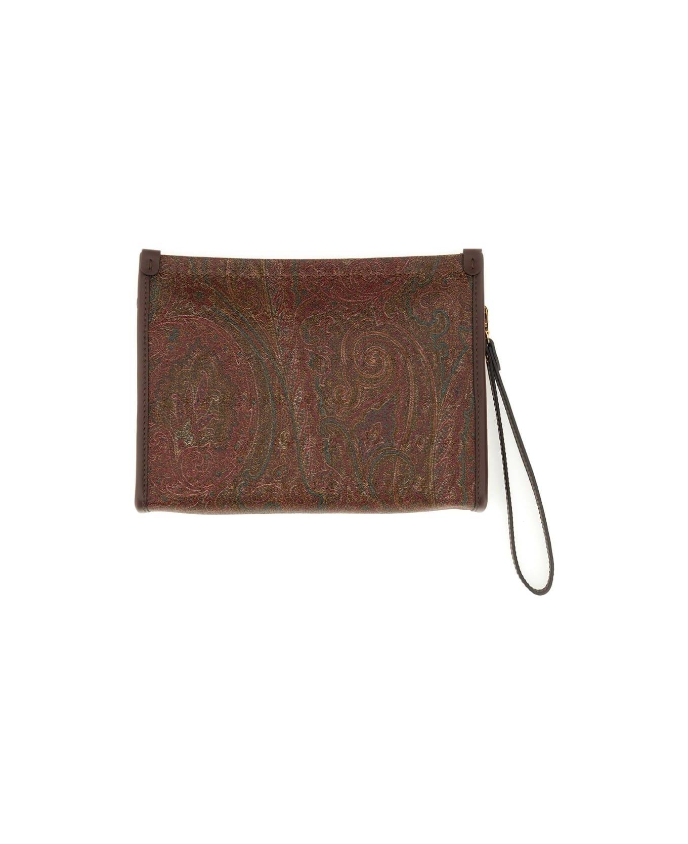 Etro Paisley Jacquard Media Pouch - Brown