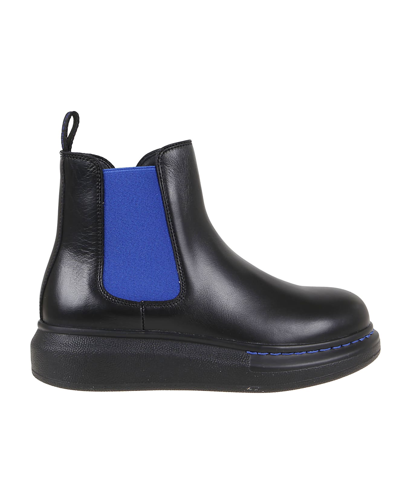 Alexander McQueen Leather Upper And Ru - Black Paris Blue