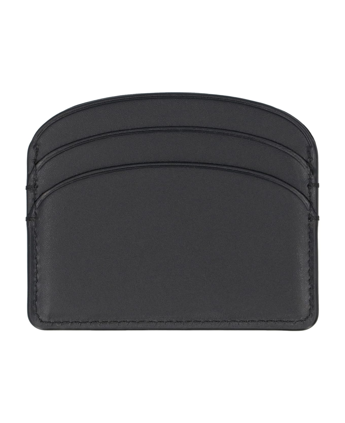 A.P.C. Lune Leather Card Holder - black