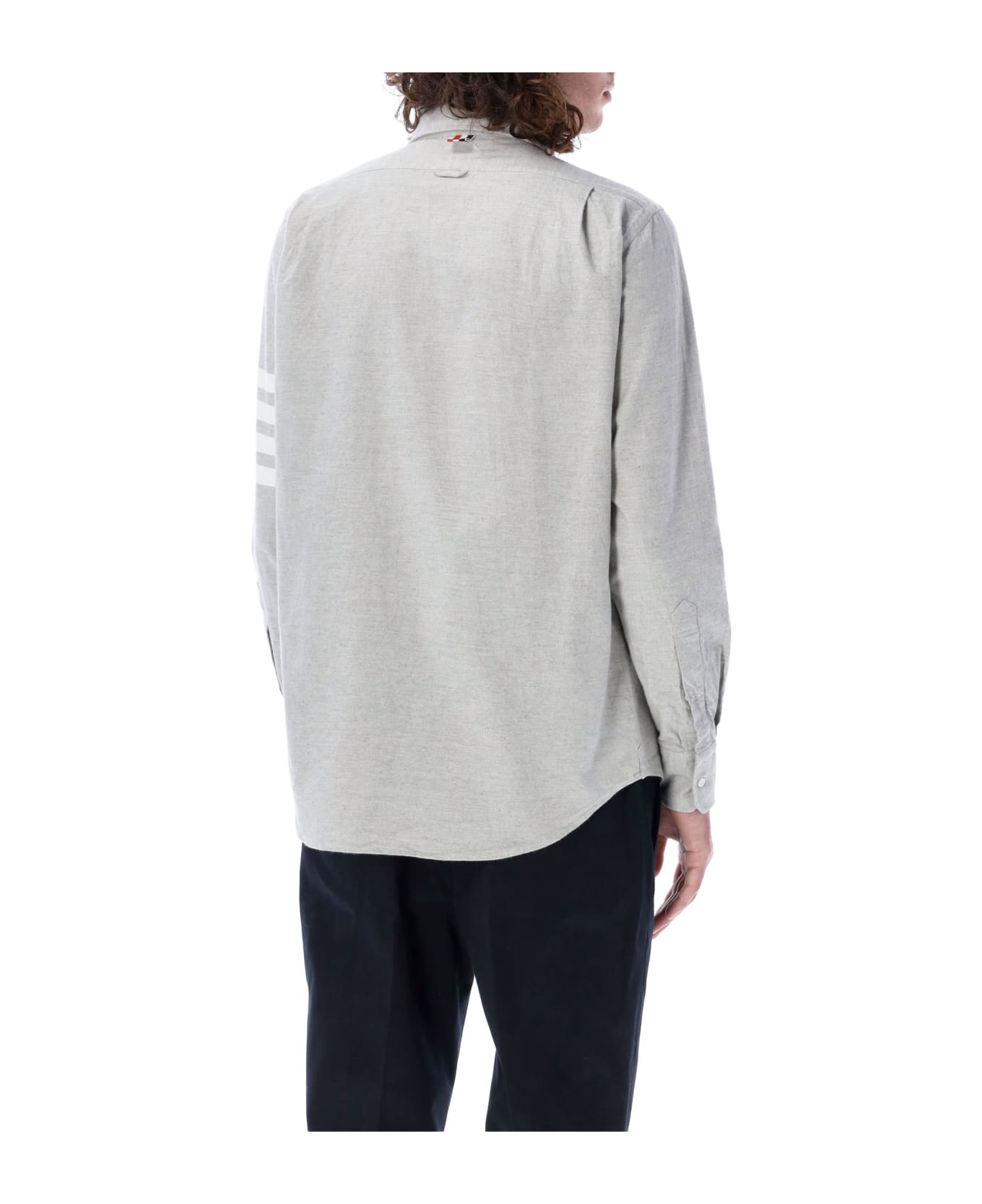 Thom Browne Straight Fit 4-bar Shirt - Grey