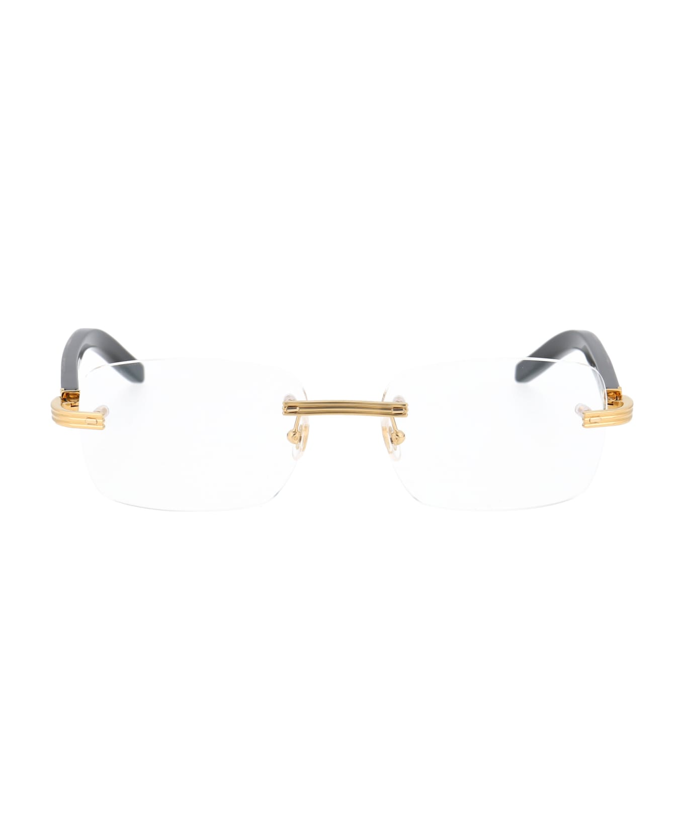 Cartier Eyewear Ct0286o Glasses - 001 GOLD BLACK TRANSPARENT