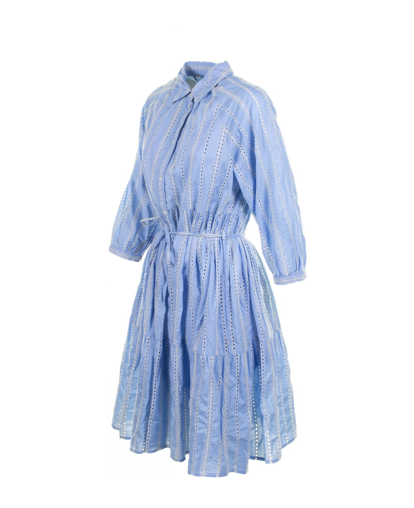 Woolrich Light Blue Sangallo Dress With Drawstring - SEA BREEZE