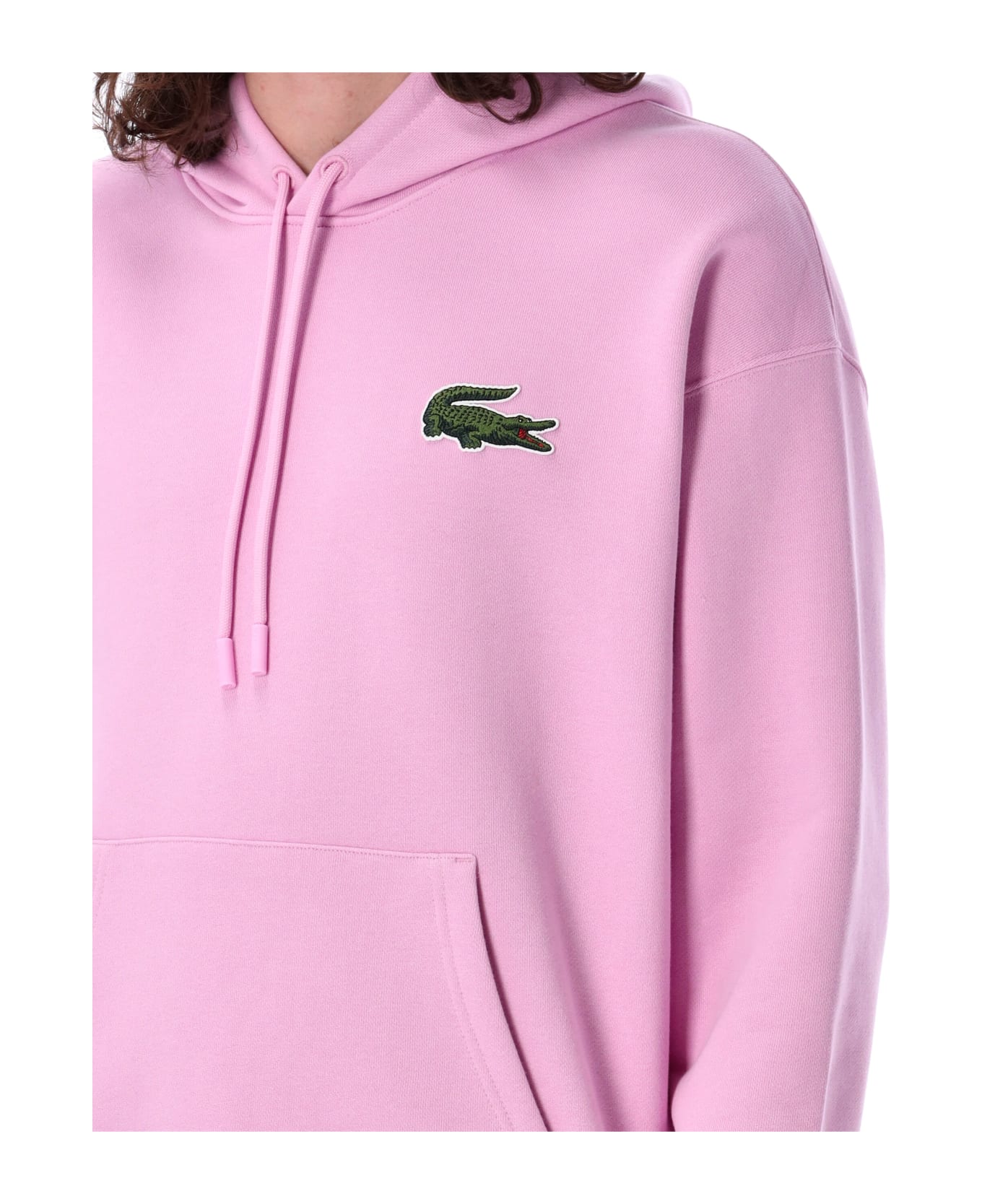 Lacoste Loose Fit Hoodie - BUBBLE PINK