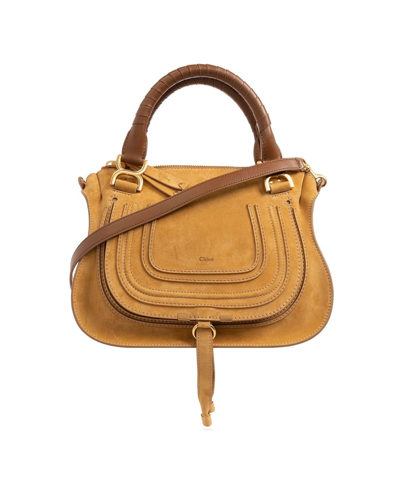 Chloé Marcie Medium Shoulder Bag - SAFARI GOLD