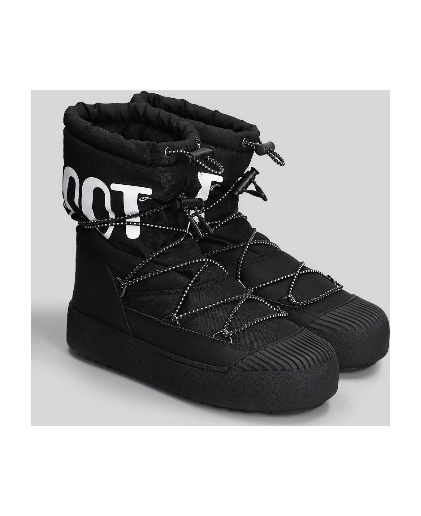 Moon Boot Mb Mrack Polar Ankle Boots In Black Nylon - black