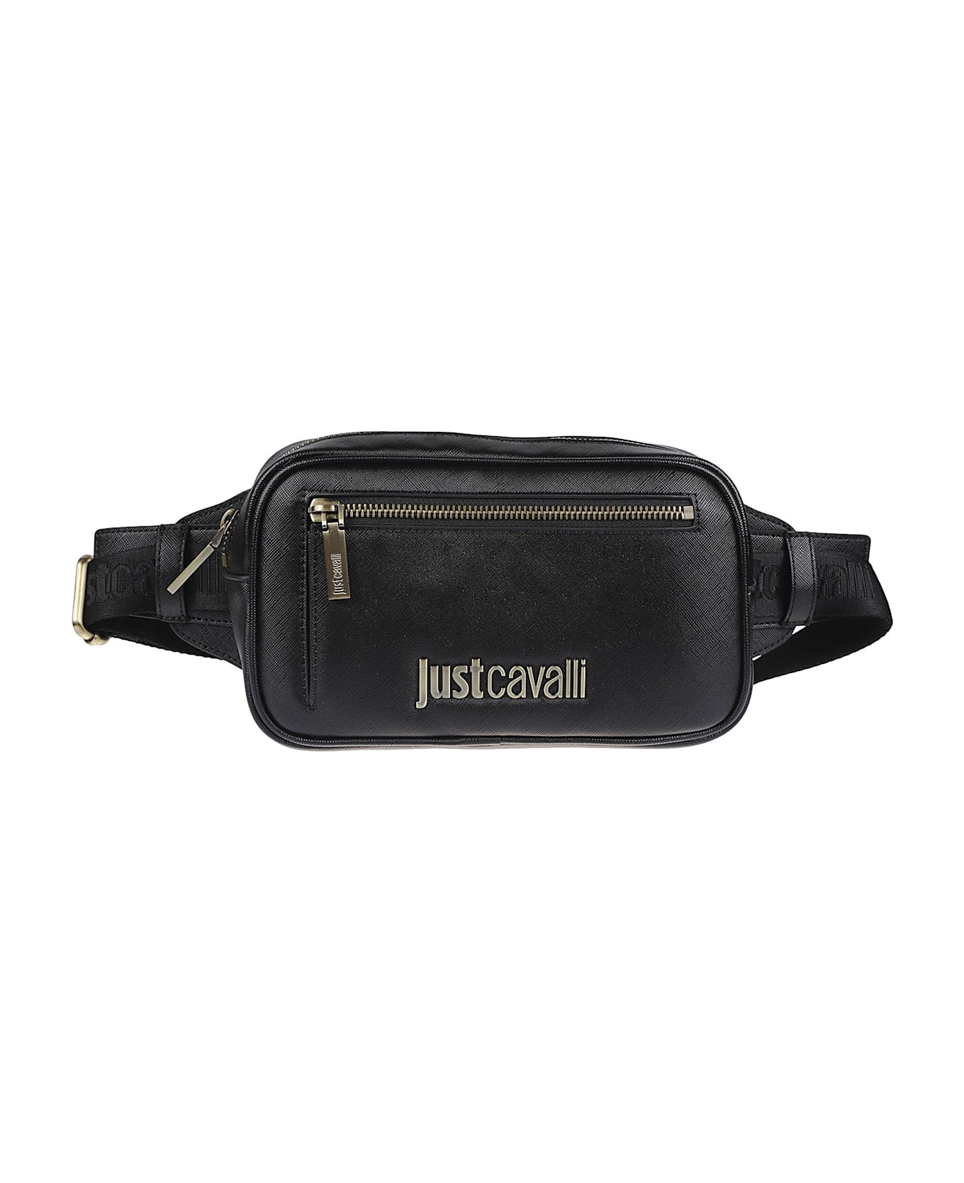 Just Cavalli Metal Lettering Logo Pouch - Black