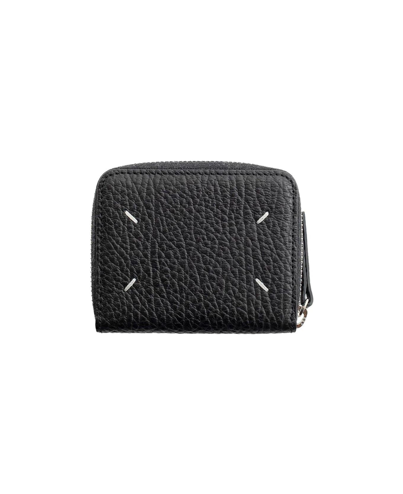 Maison Margiela Four Stitched Zip Around Wallet - BLACK 財布