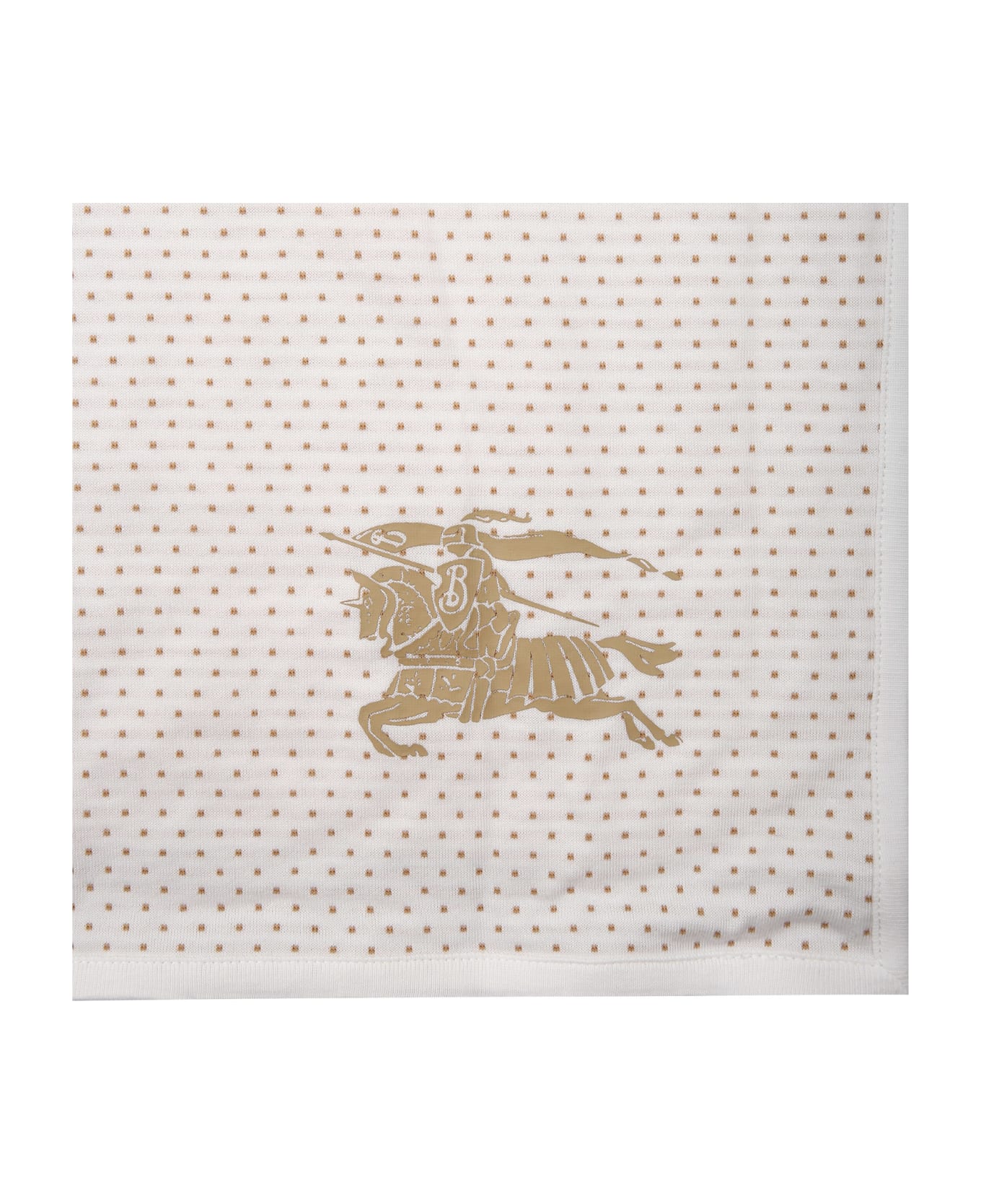 Burberry White Babies Blanket With All-over Logo And Pattern アクセサリー＆ギフト