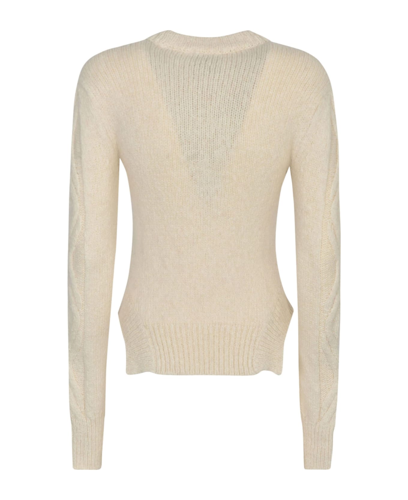 Isabel Marant Knitted Ribbed Dress - Beige