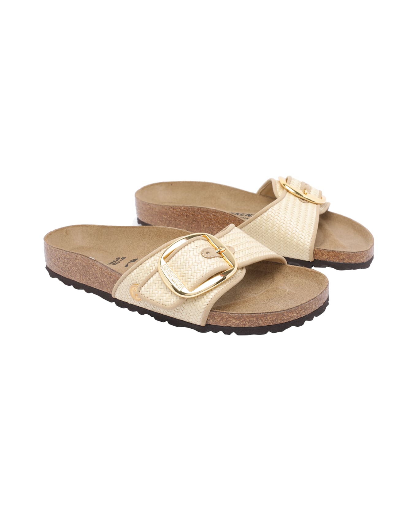 Birkenstock Madrid Big Buckle Sandals - Beige
