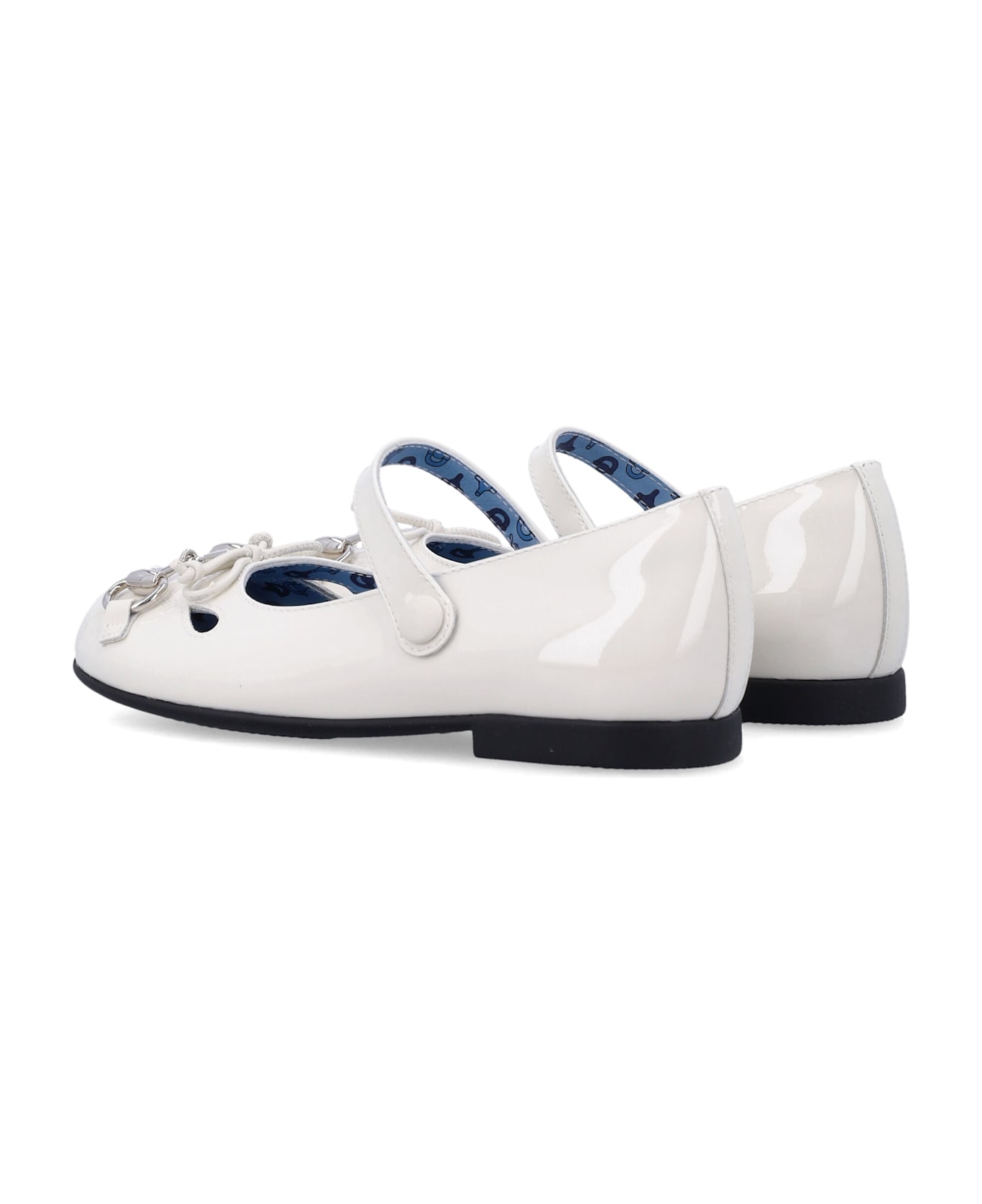 Gucci Kid - Ballet Flat With Horsebit - WHITE