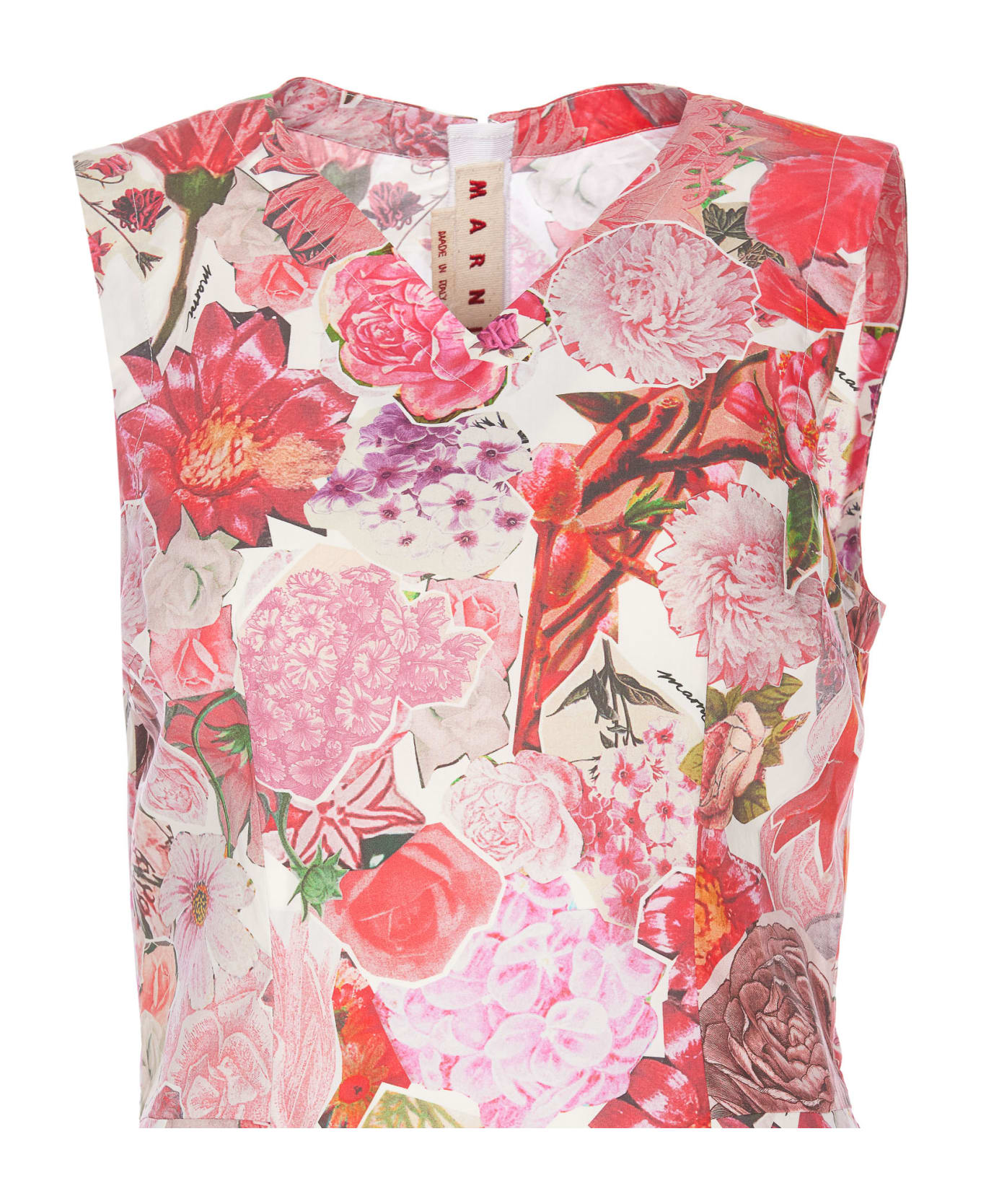 Marni Collage Print A-line Dress - Pink