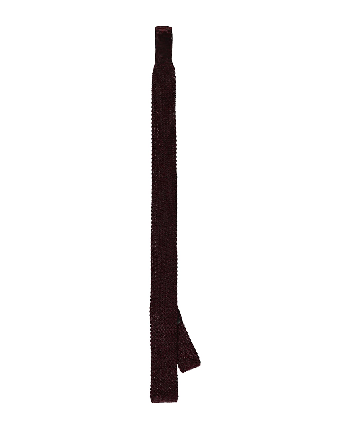 Corneliani Knitted Silk Tie - Burgundy