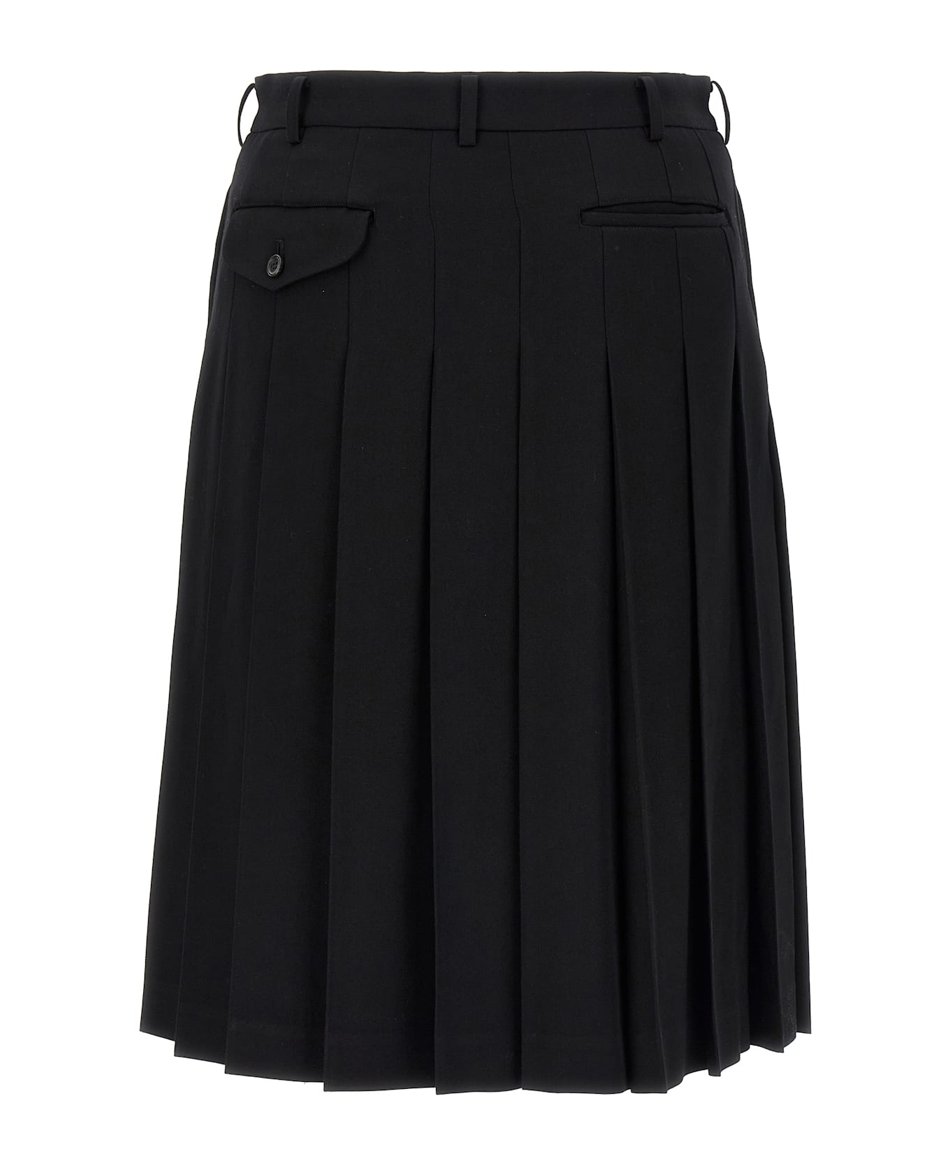 Comme Des Garçons Homme Plus Pleated Bermuda Shorts - Black  