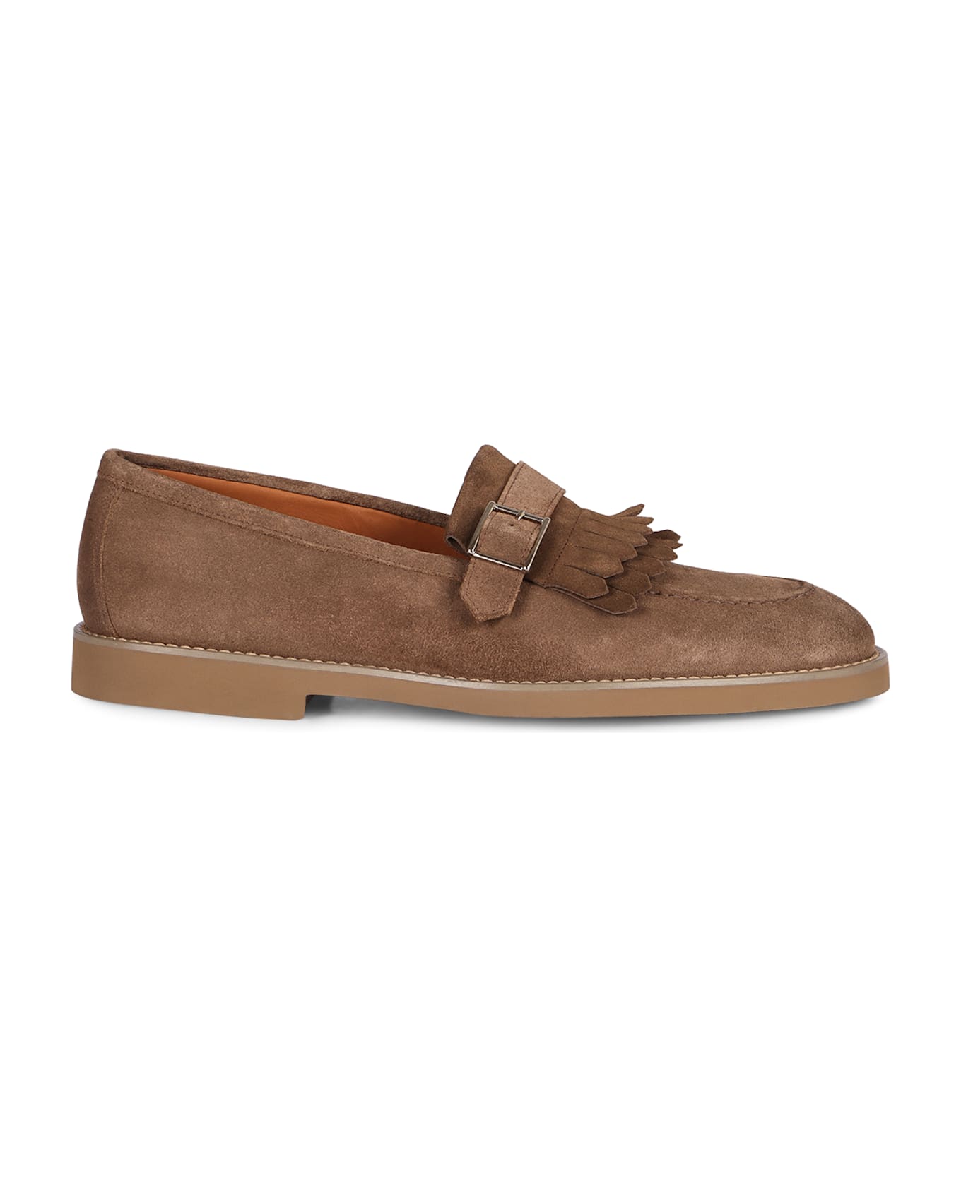 Doucal
s Suede Monk-strap Shoes - Beige