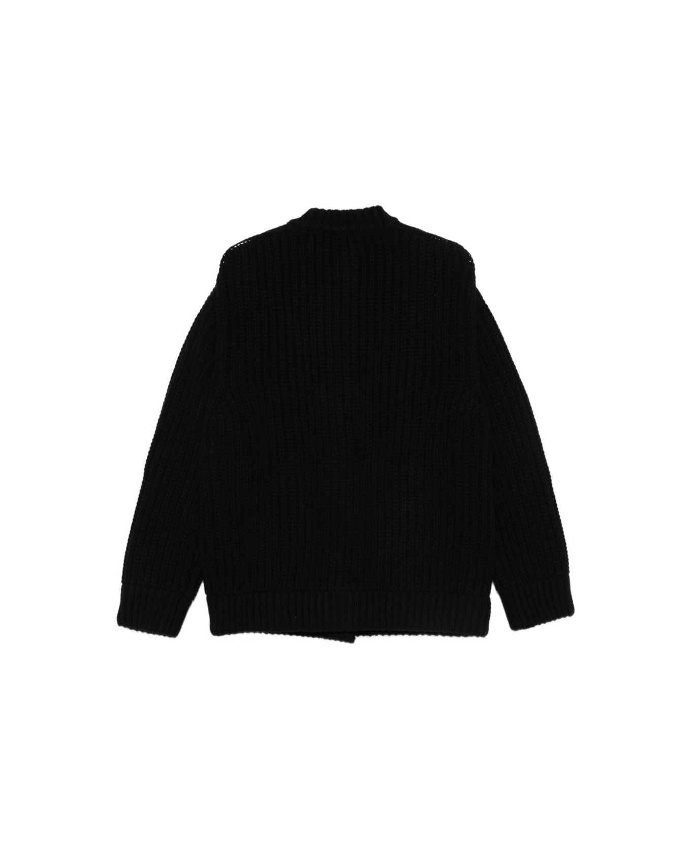 SEMICOUTURE Wool Knitted Cardigan - Black
