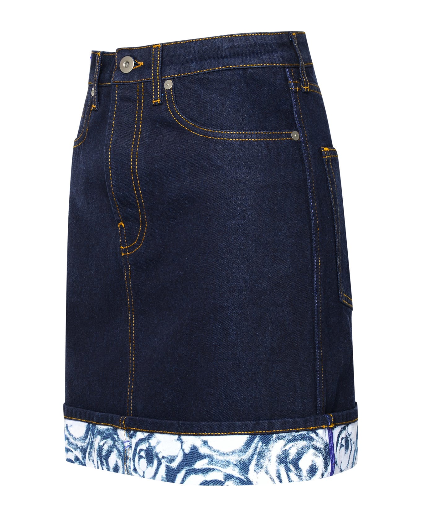 Burberry Indigo Blue Cotton Miniskirt - Blue スカート
