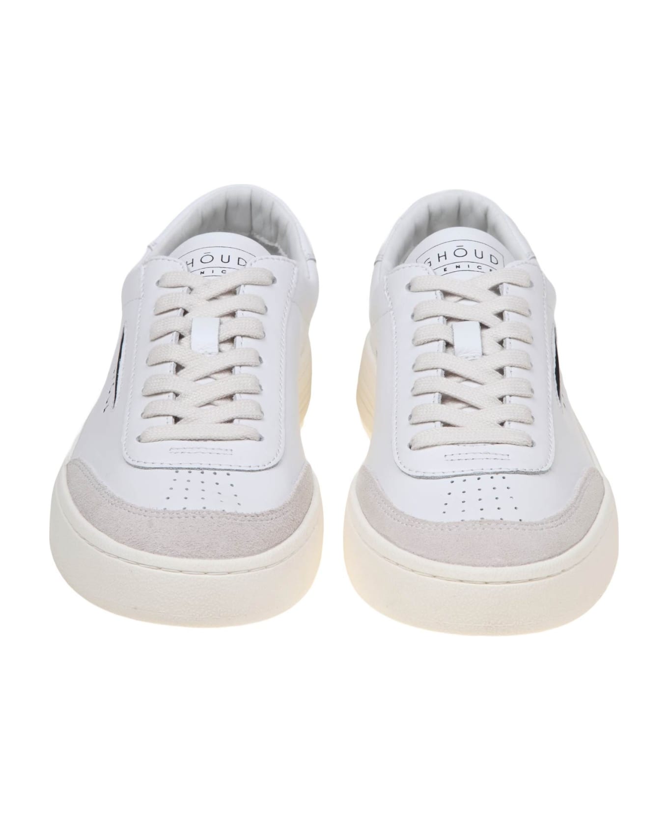GHOUD Lido Low Sneakers In White Leather And Suede - LEAT/SUEDE WHITE スニーカー