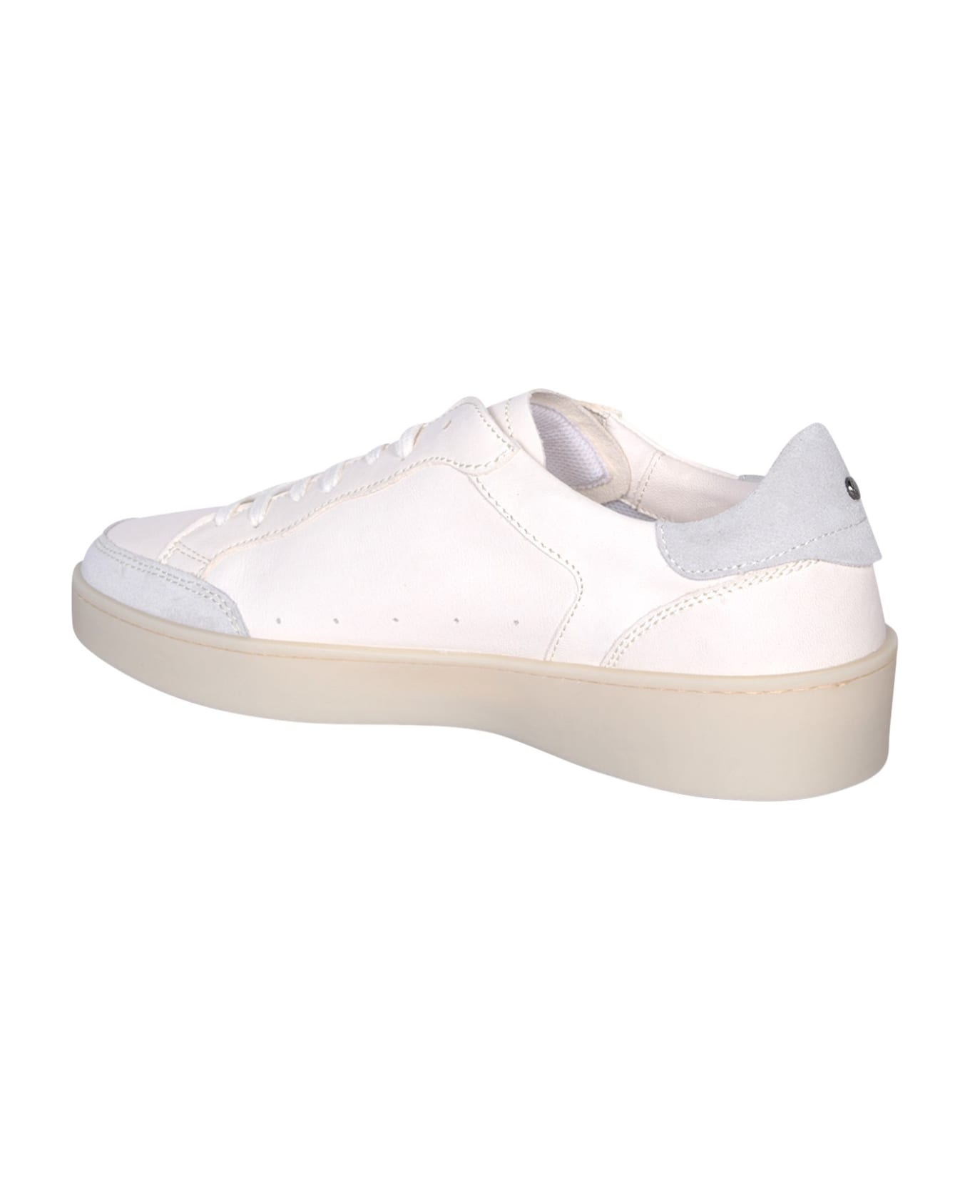 Canali Bi-material White Sneakers - White スニーカー