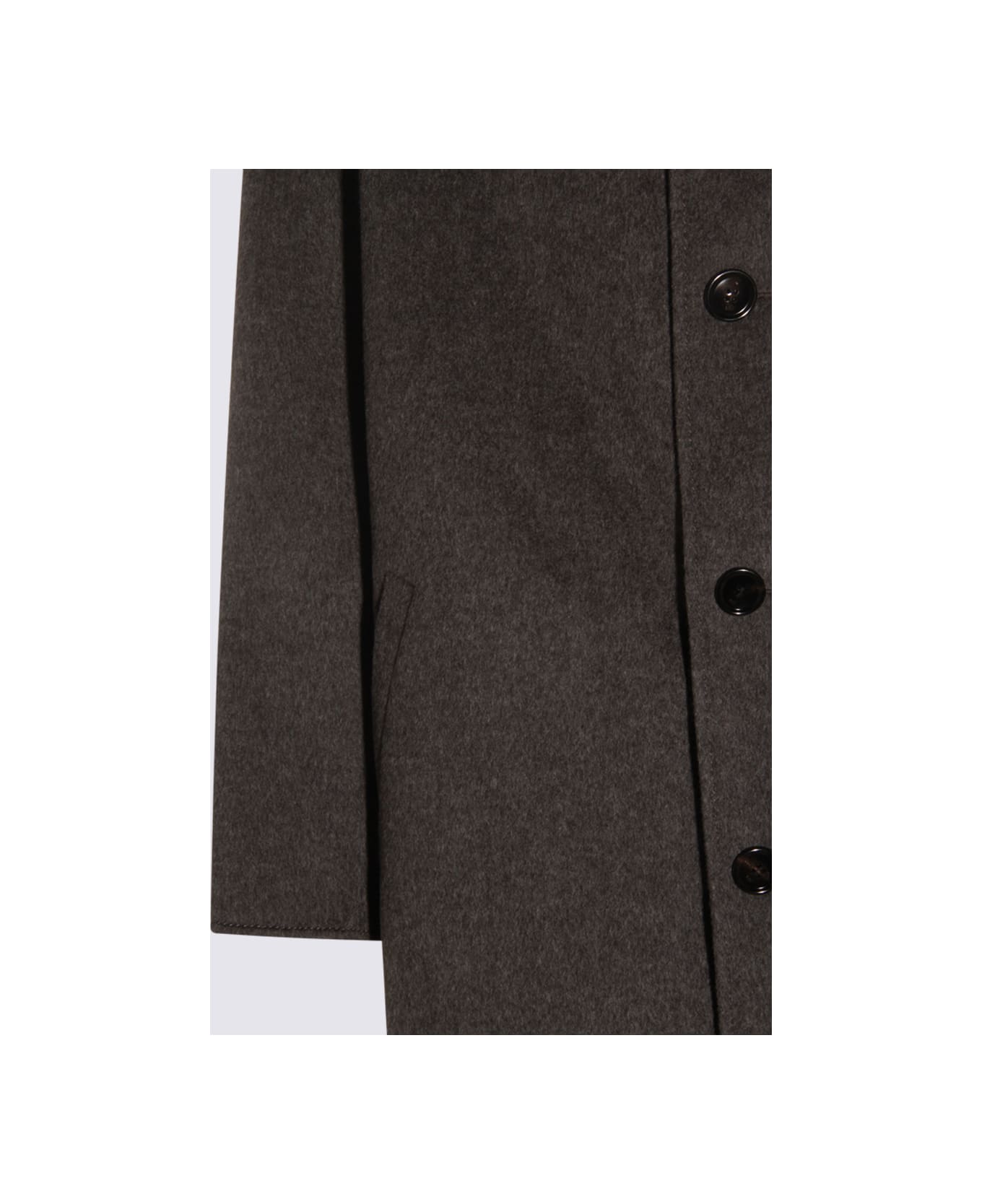 Ami Alexandre Mattiussi Grey Wool Coat - Grey