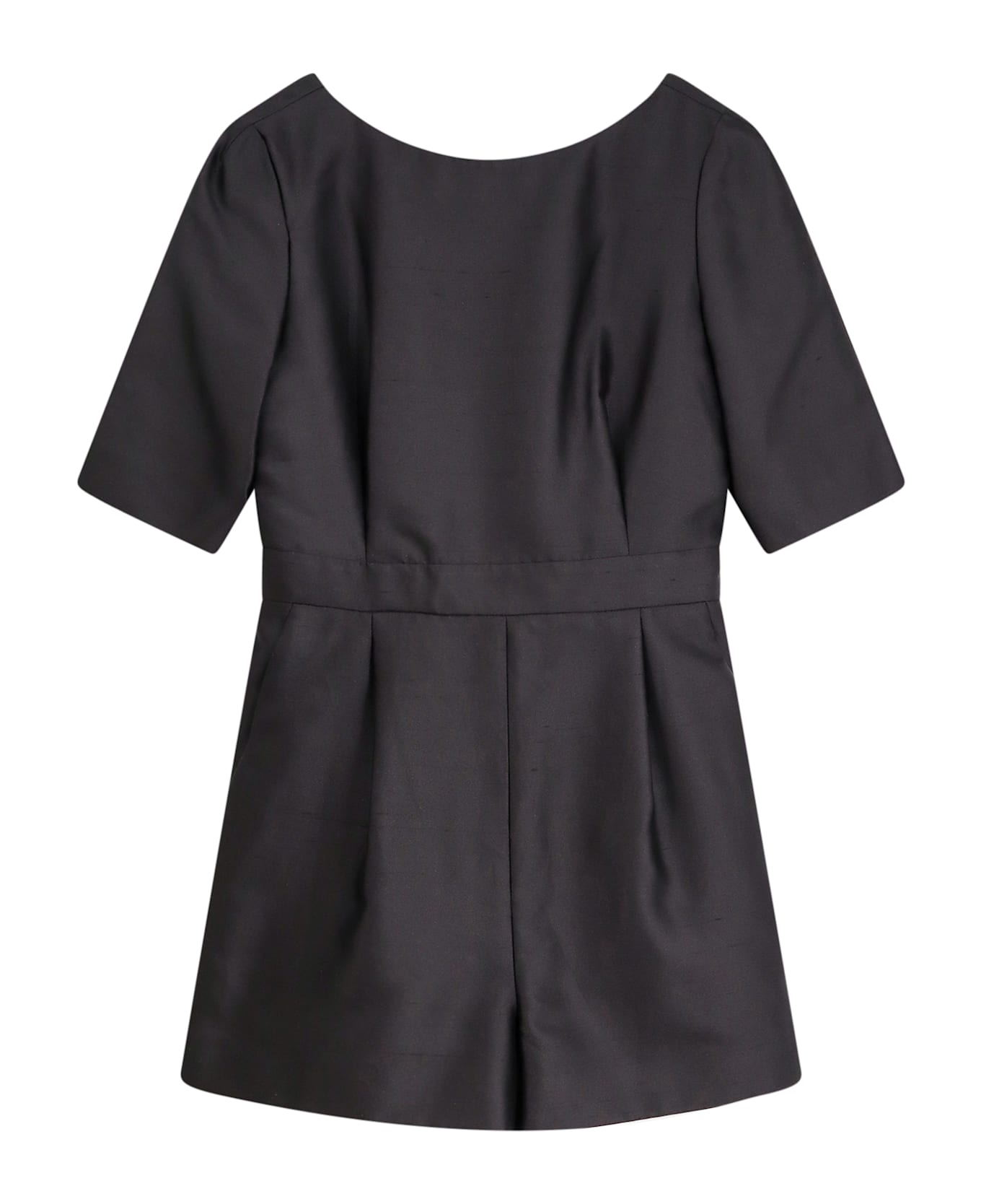 Max Mara Silk And Cotton Jumpsuit - Black