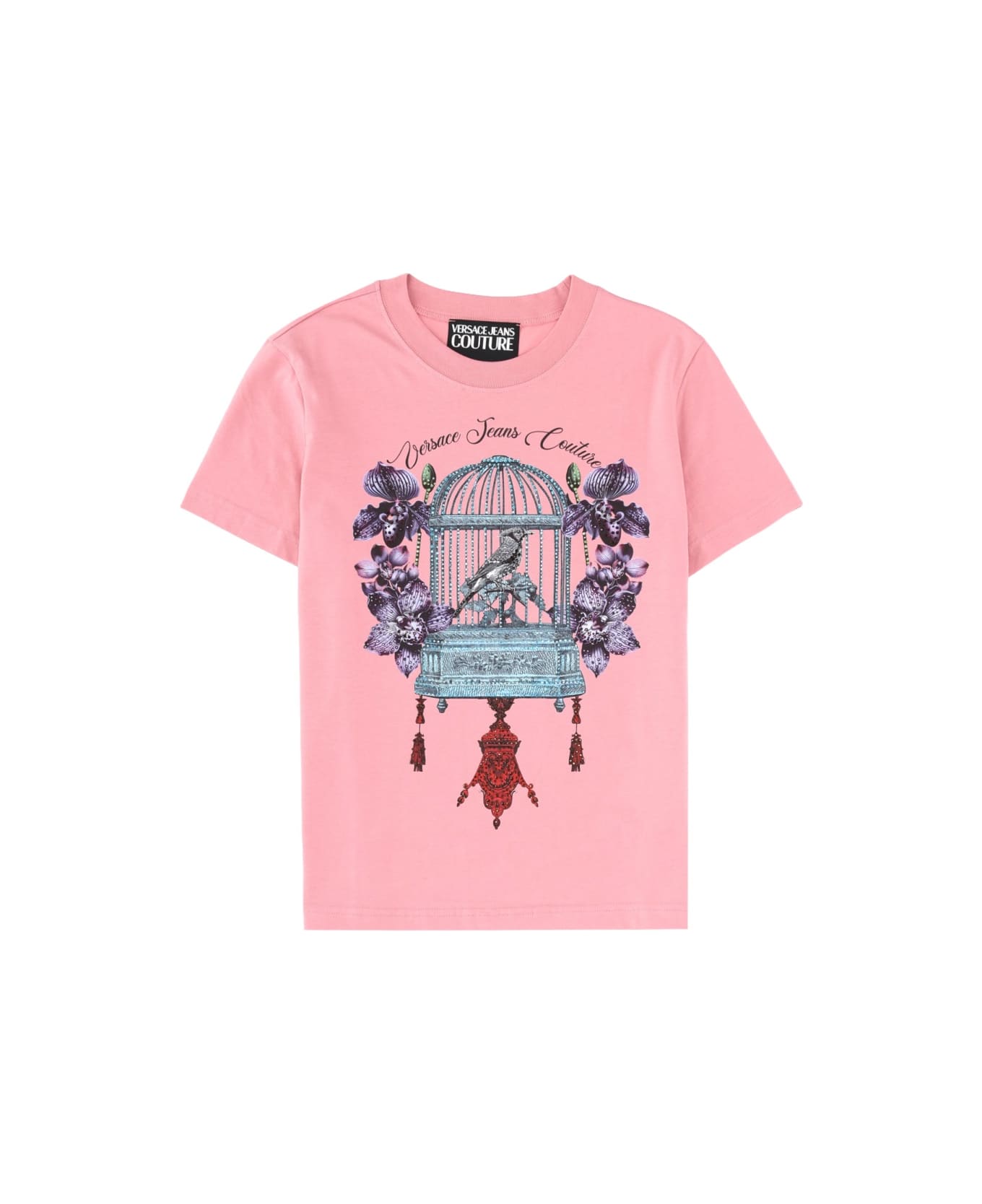 Versace Jeans Couture T-shirt With Print - PINK