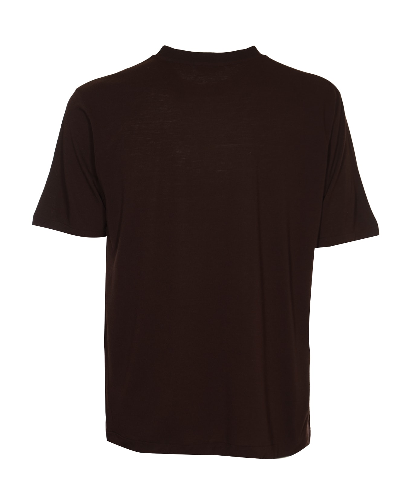 Auralee Super Soft Wool Jersey T-shirt - Dark Brown