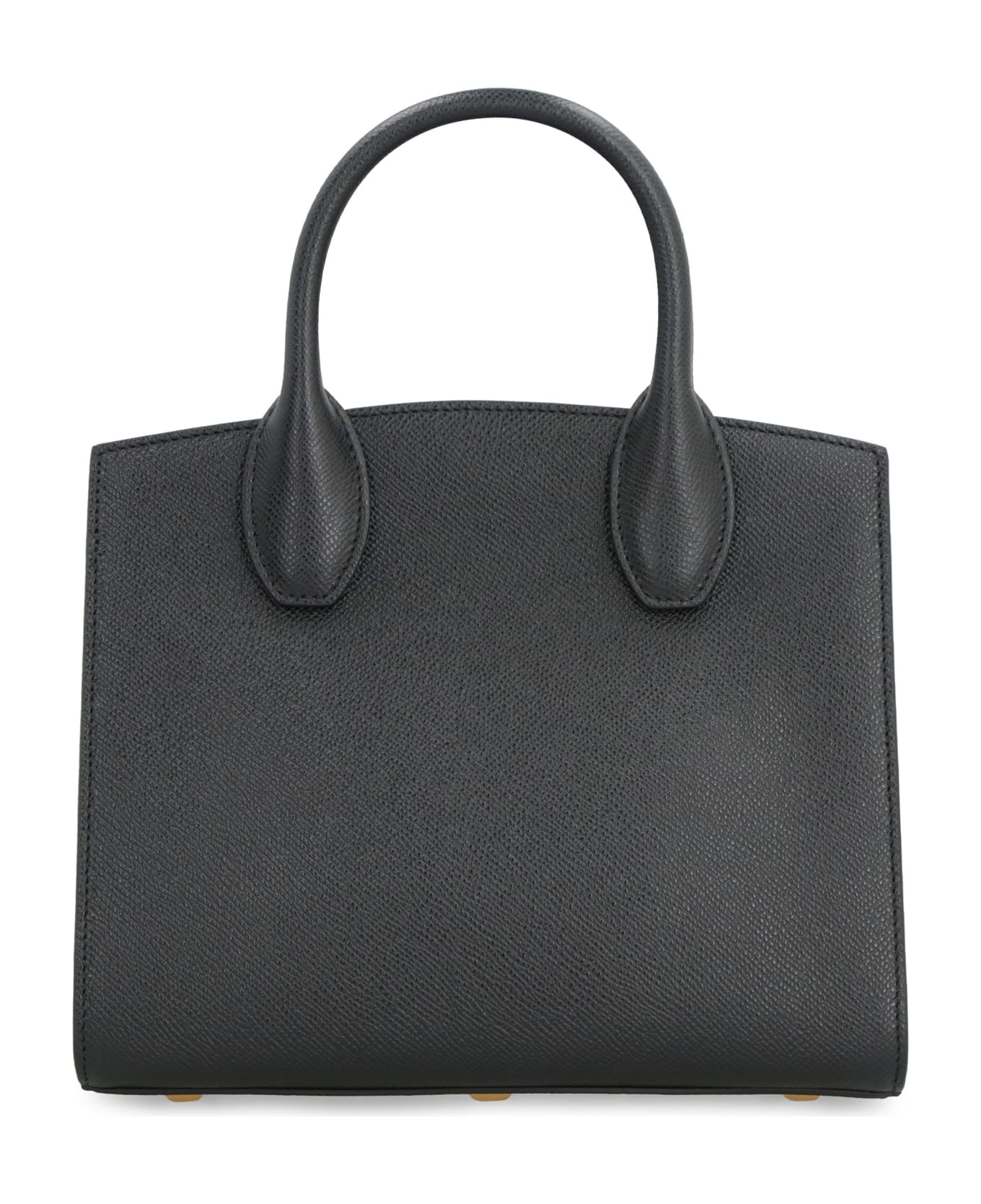 Ferragamo Studio Box Leather Mini Handbag - black トートバッグ