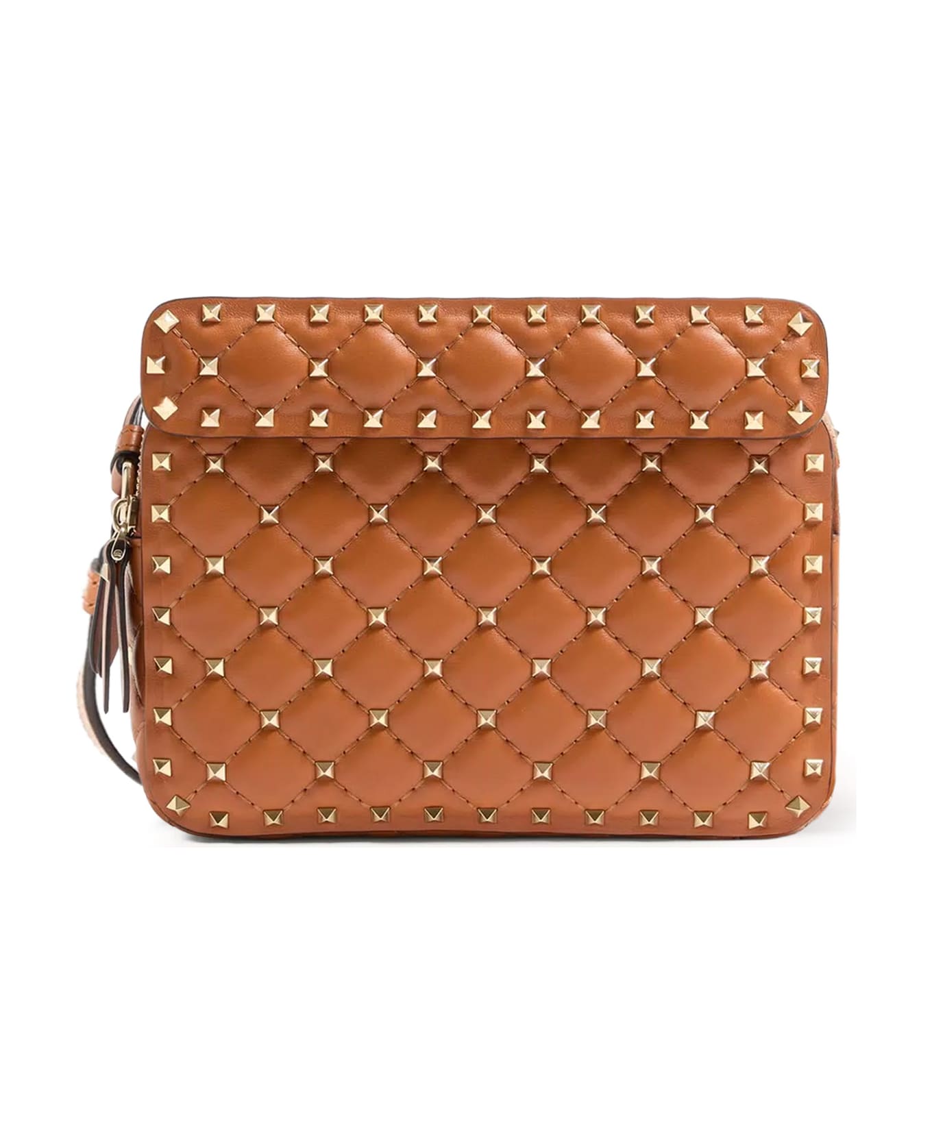 Valentino Garavani Rockstud Spike Leather Shoulder Bag - Black