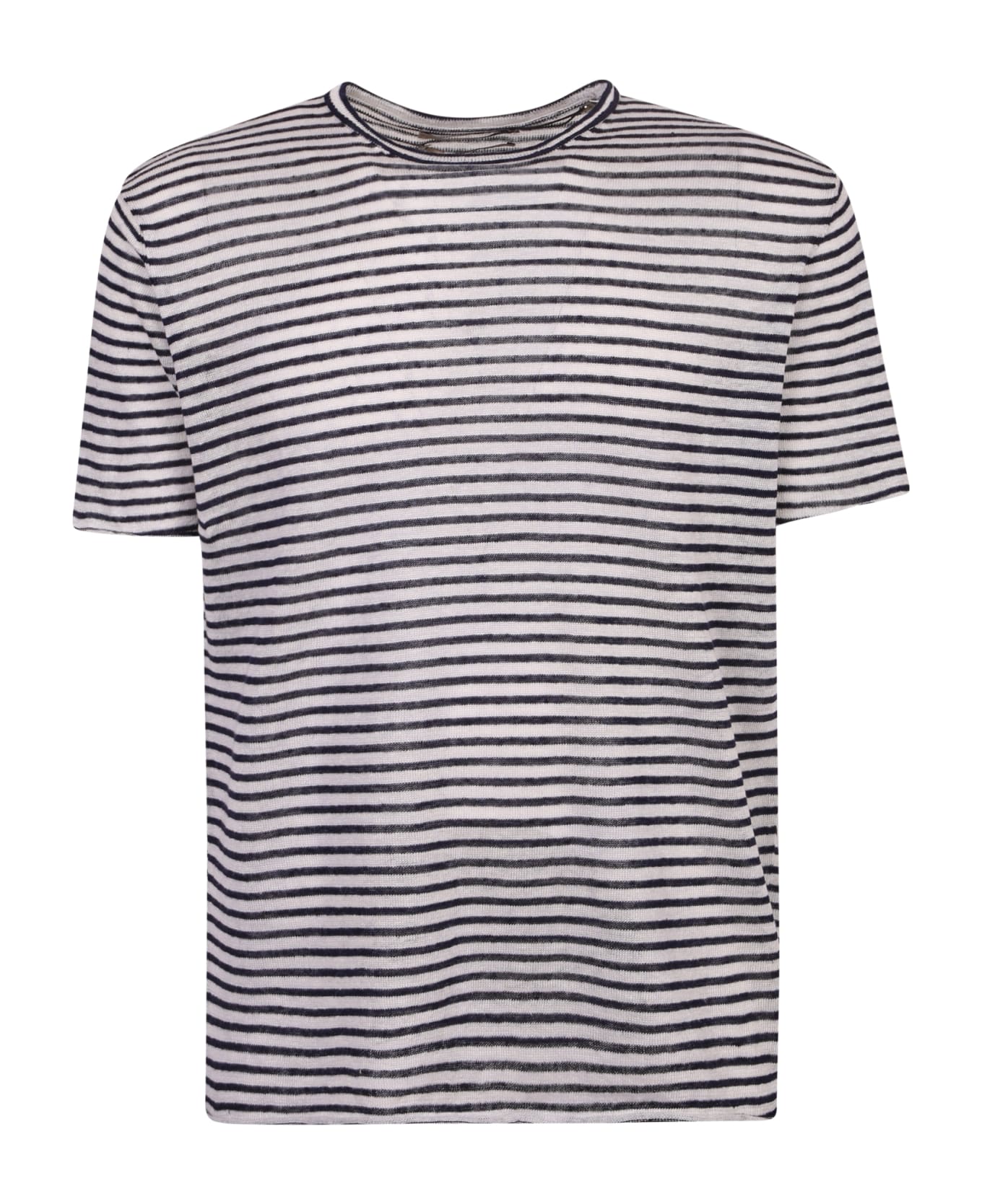 Original Vintage Style Striped Detail T-shirt - Blue