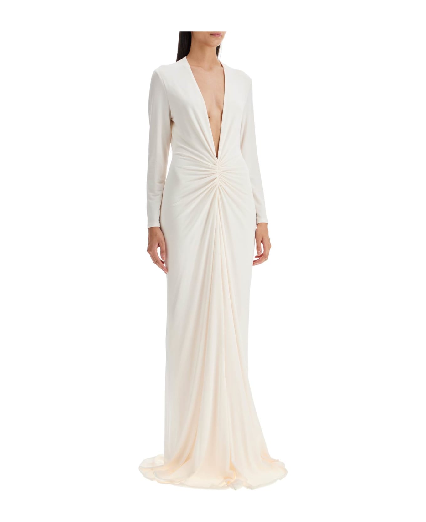 Tom Ford Long Stretch Jersey Evening Dress - OFF WHITE