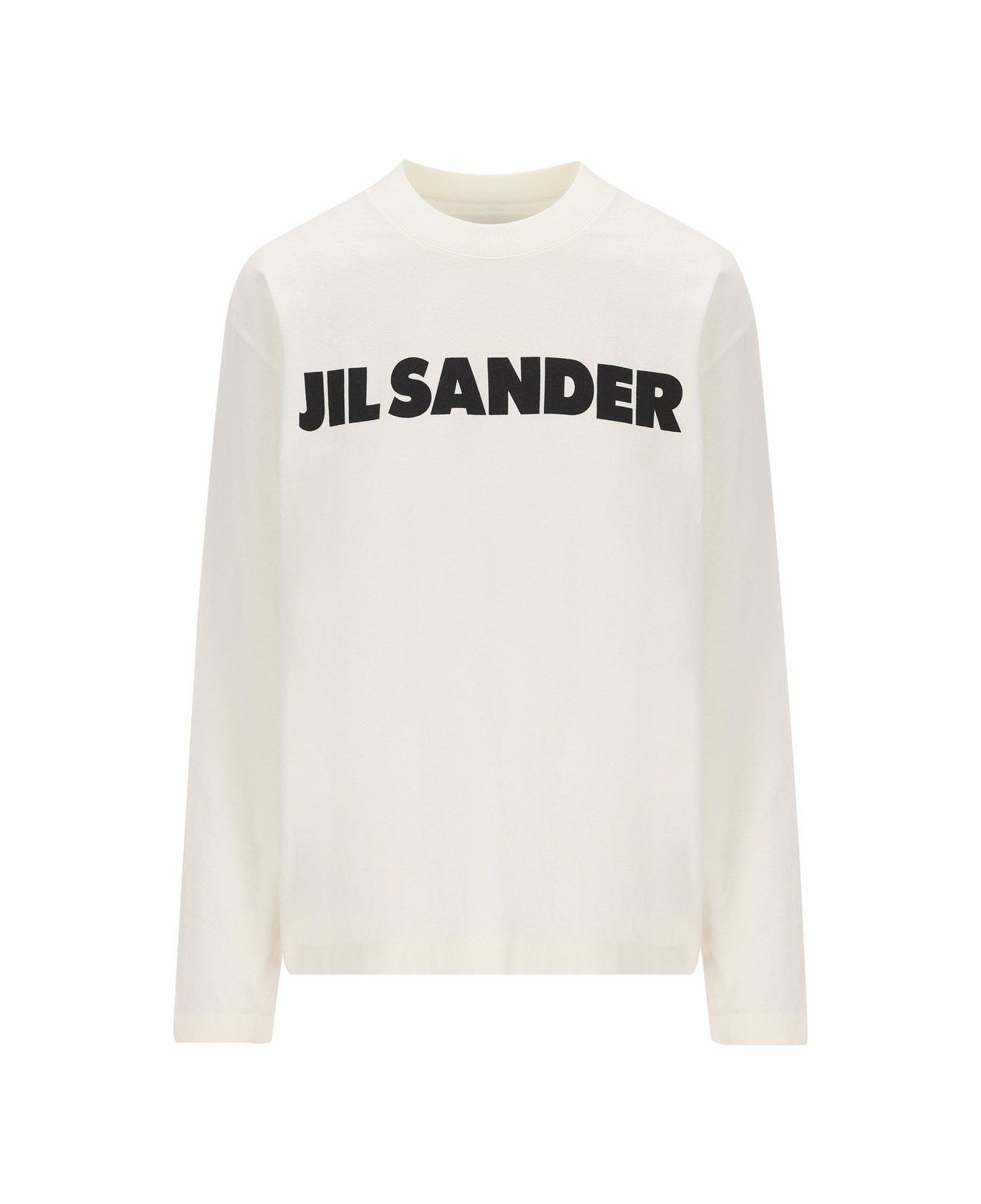 Jil Sander Long-sleeved Crewneck T-shirt - WHITE