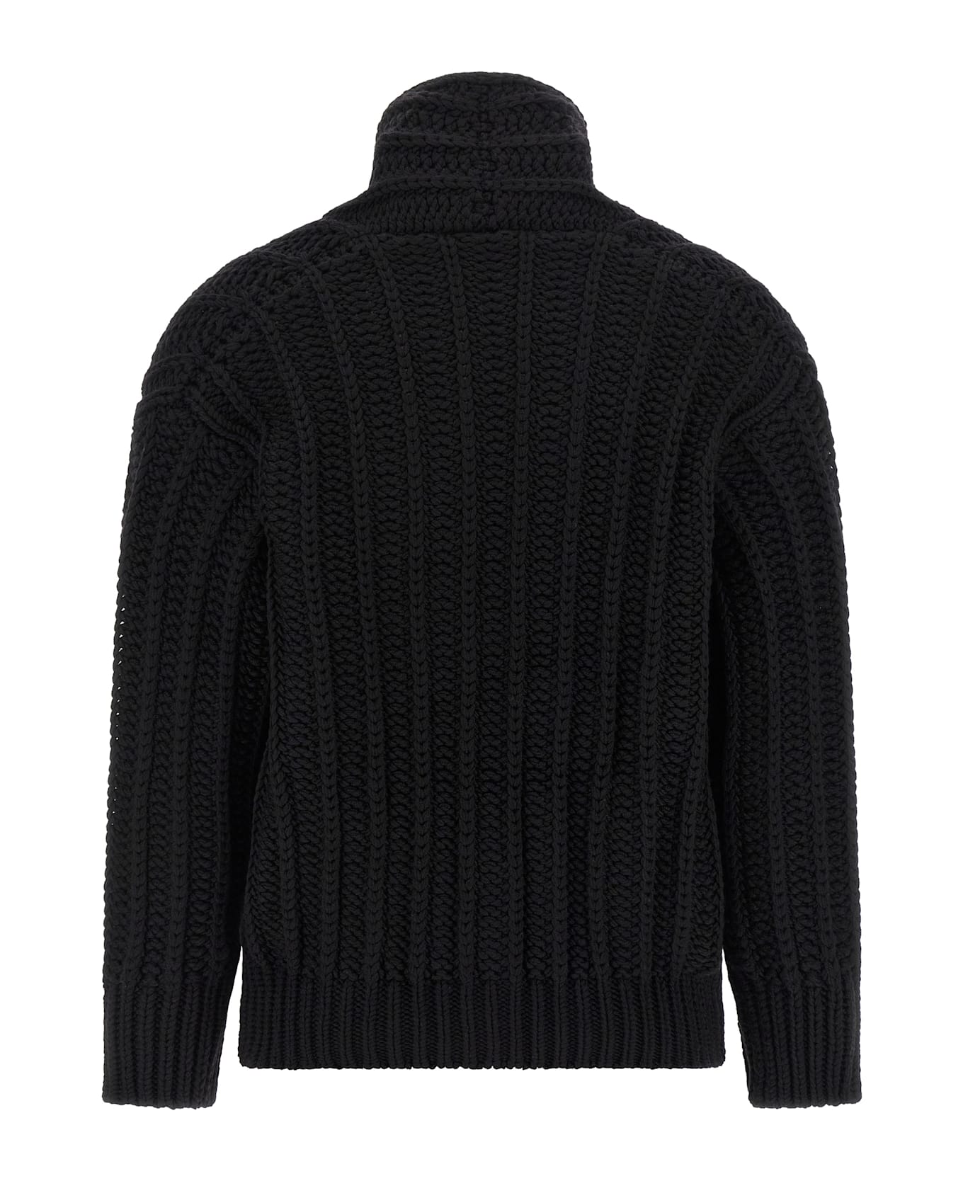 Dolce 
Gabbana Coarse Wool Cardigan - Black