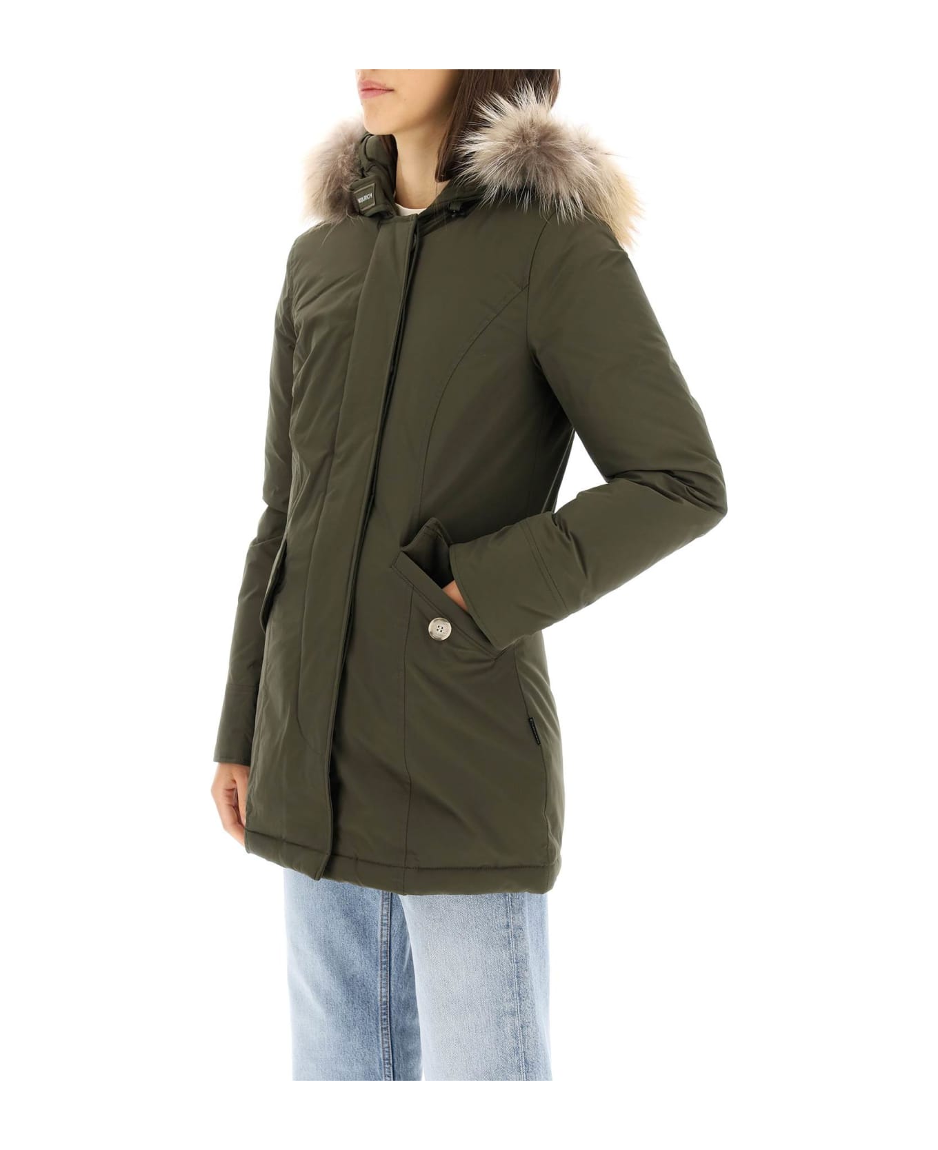 Woolrich Luxury Artic Parka With Removable Fur - Dark Green コート