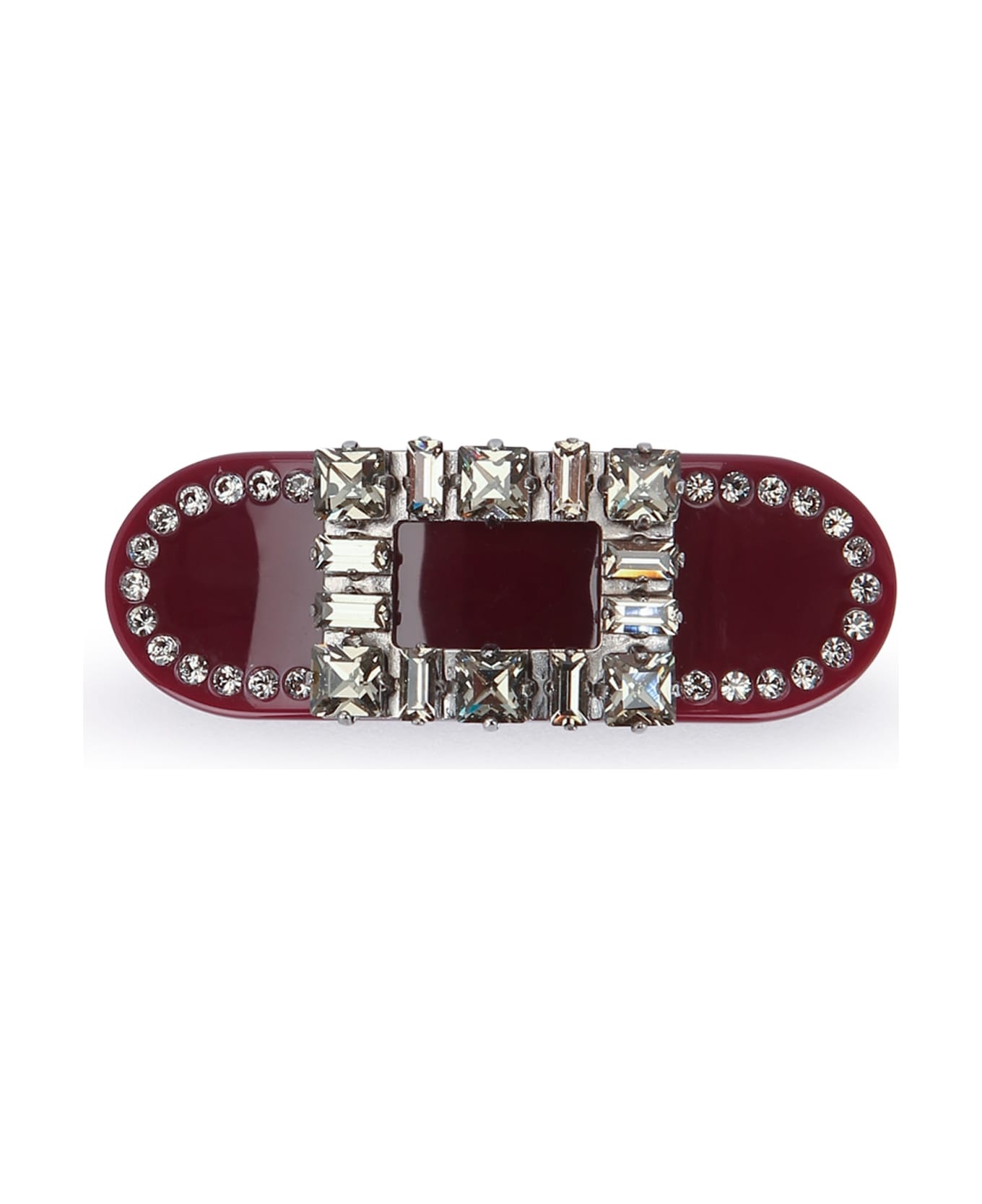 Roger Vivier Tres Vivier Strass Hair Clip - BORDEAUXSCURO
