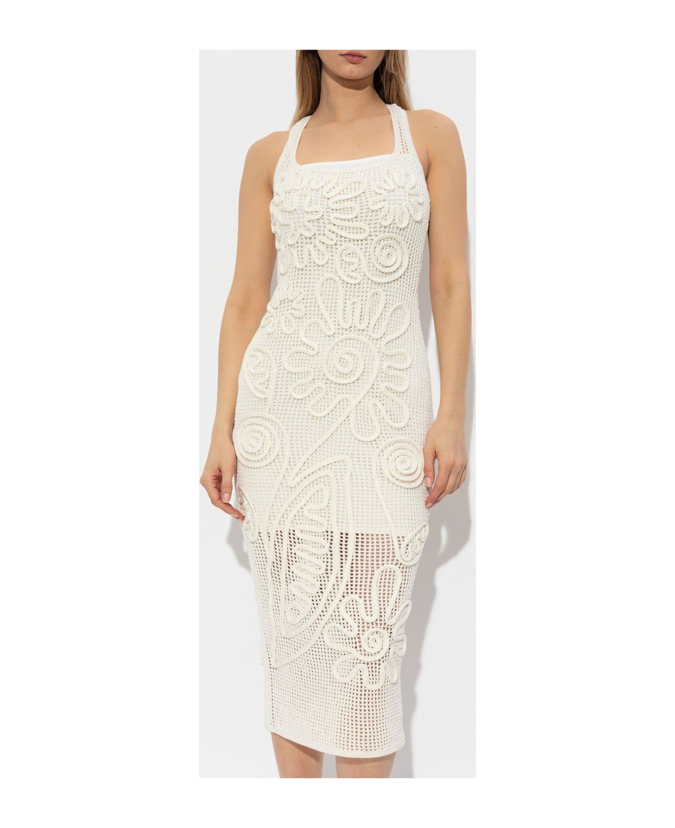 Cult Gaia Nissa Knitted Midi Dress - WHITE