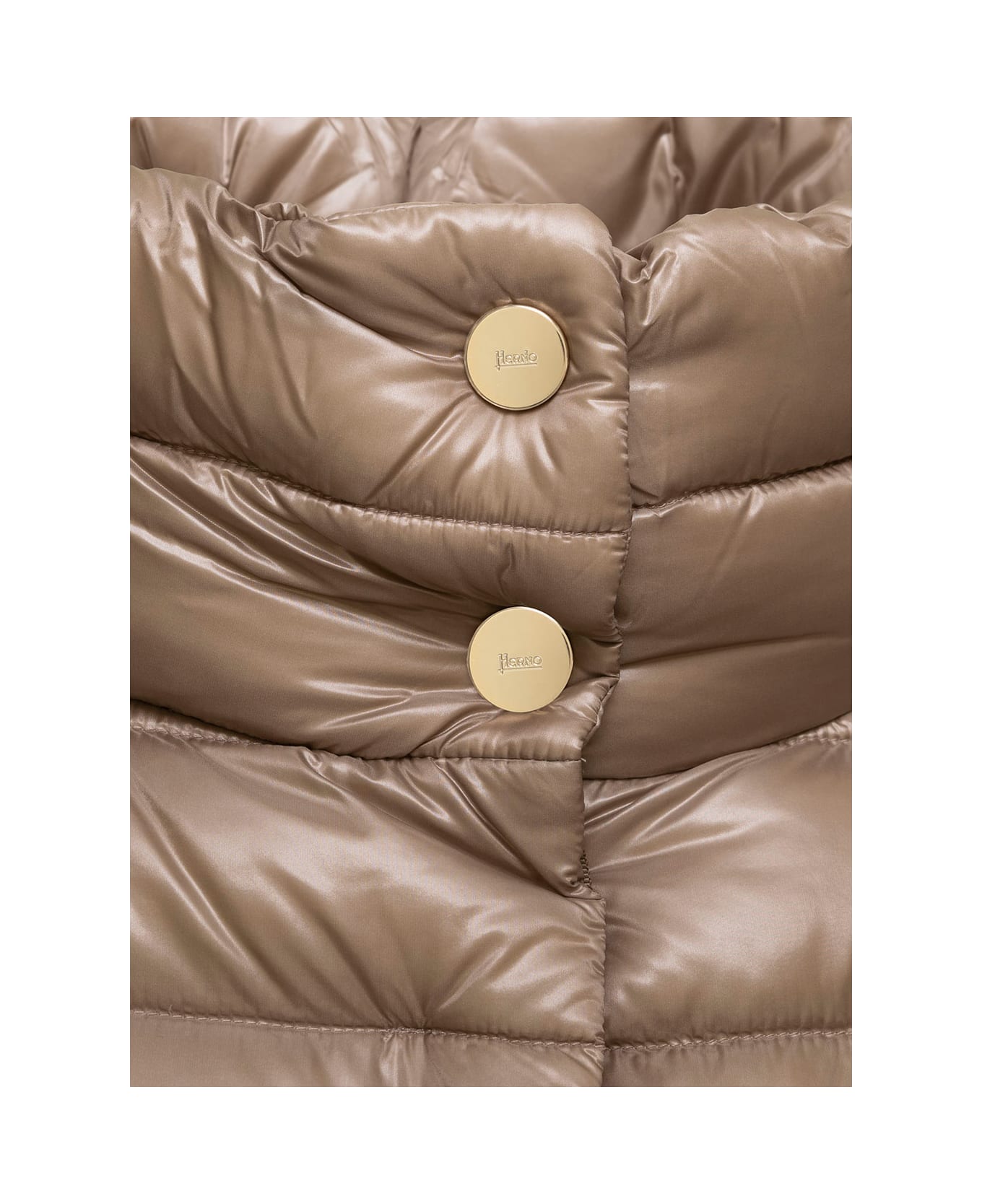 Herno Woman
s Amelia Taupe Colored Nylon Down Jacket - Nude 
Neutrals