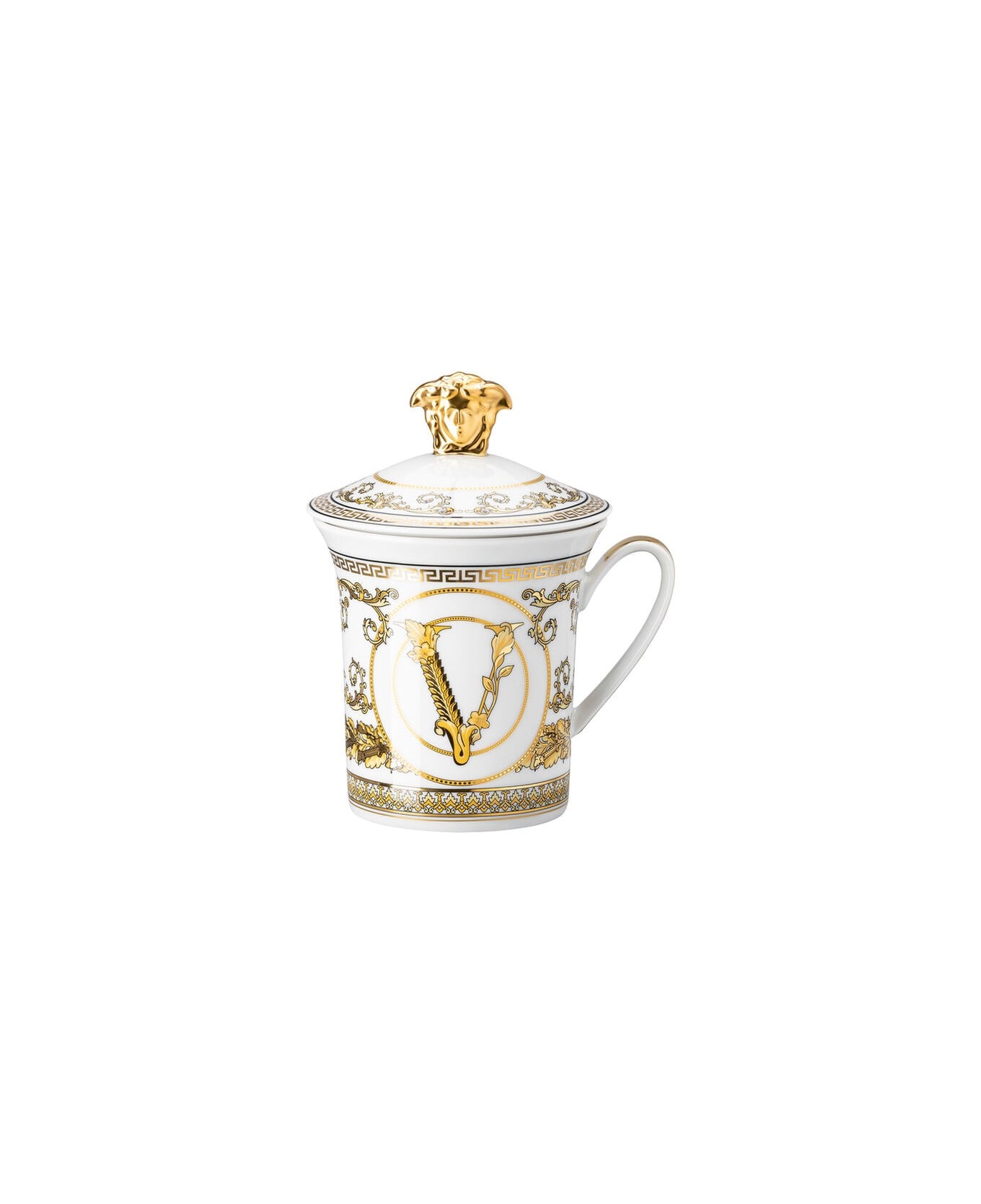 Versace Virtus Gala White Mug - Bianco e Oro