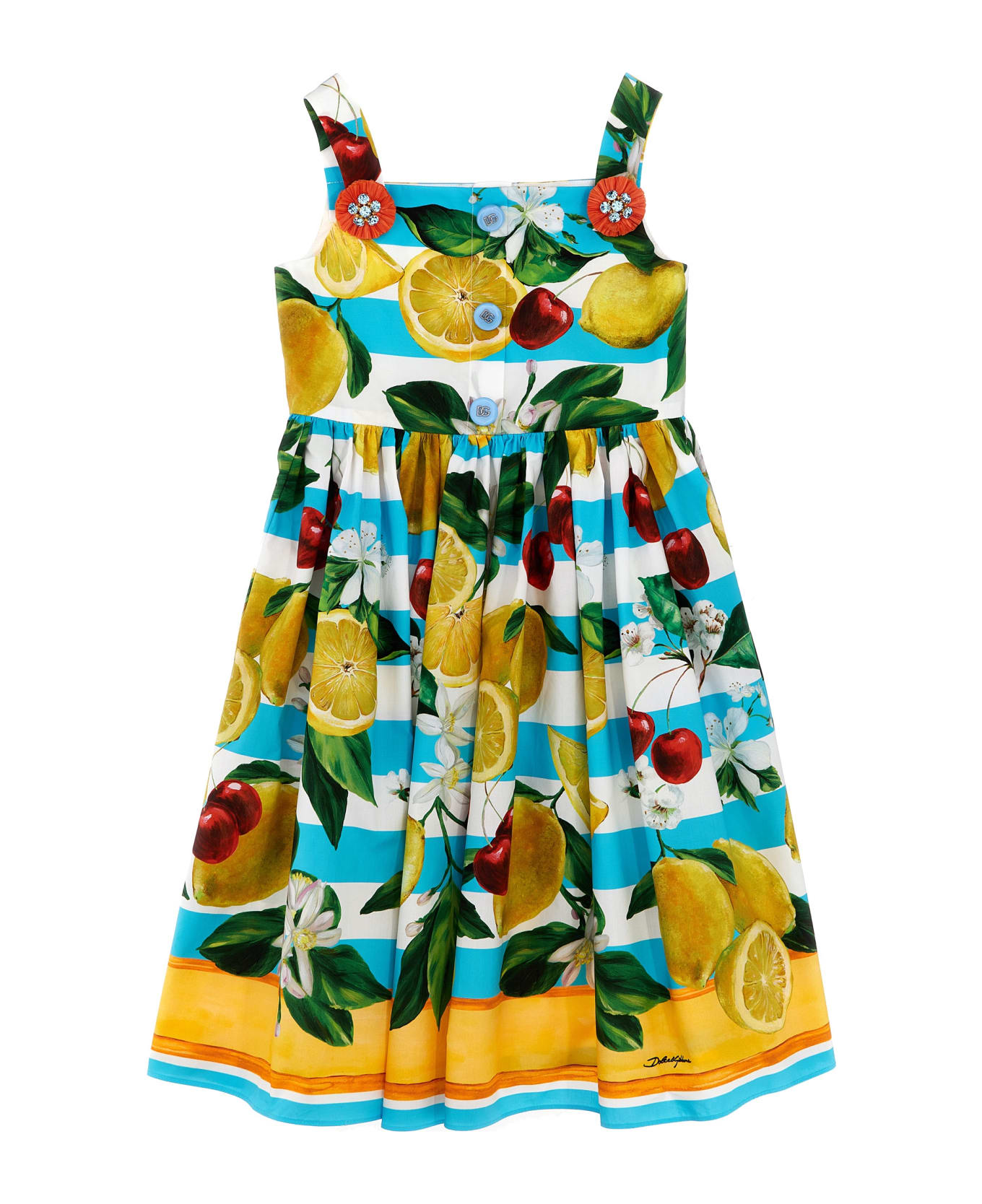 Dolce polo & Gabbana Fruit Print Dress - Multicolor