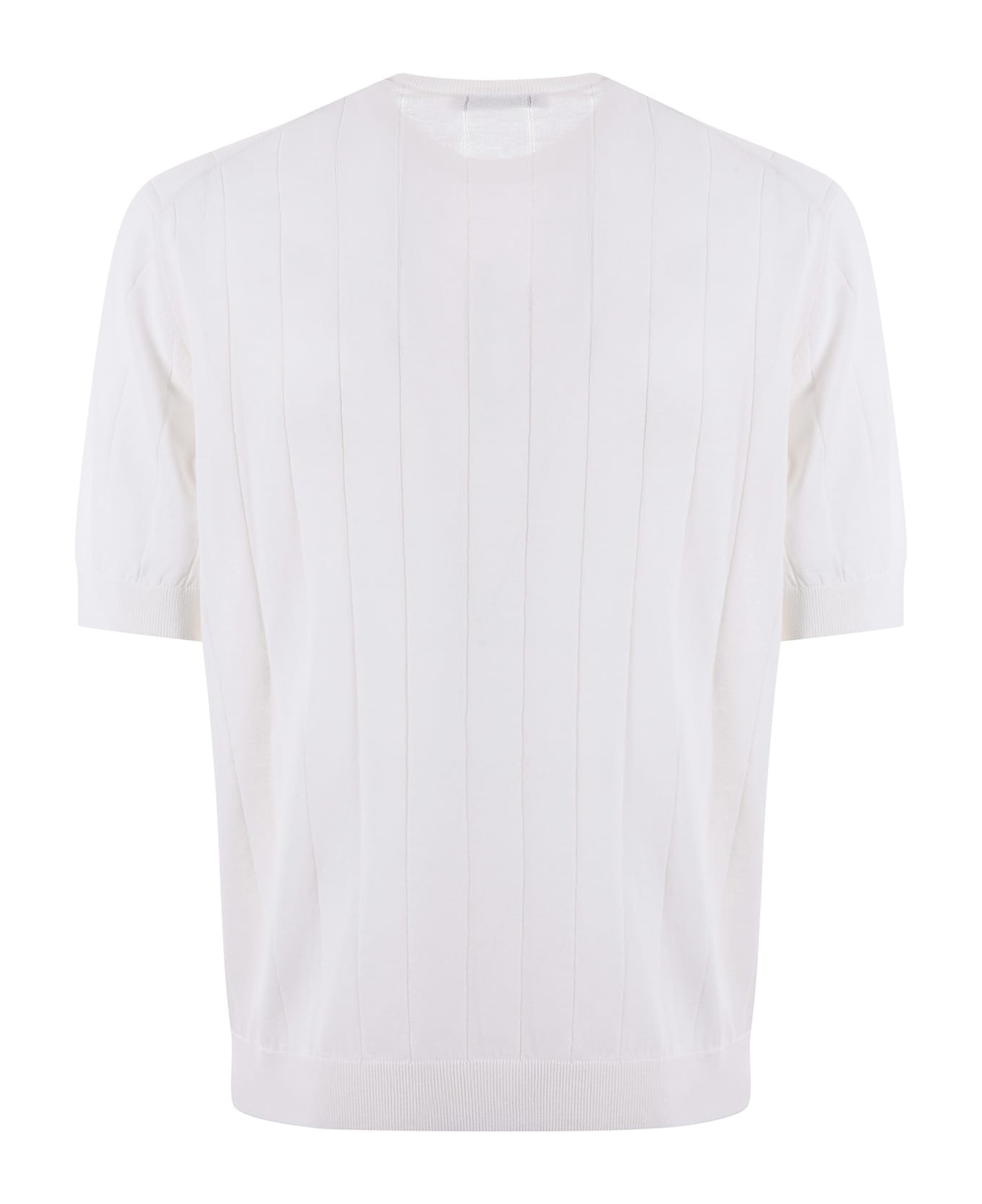 Filippo De Laurentiis T-shirt In Cotton Thread - Bianco latte