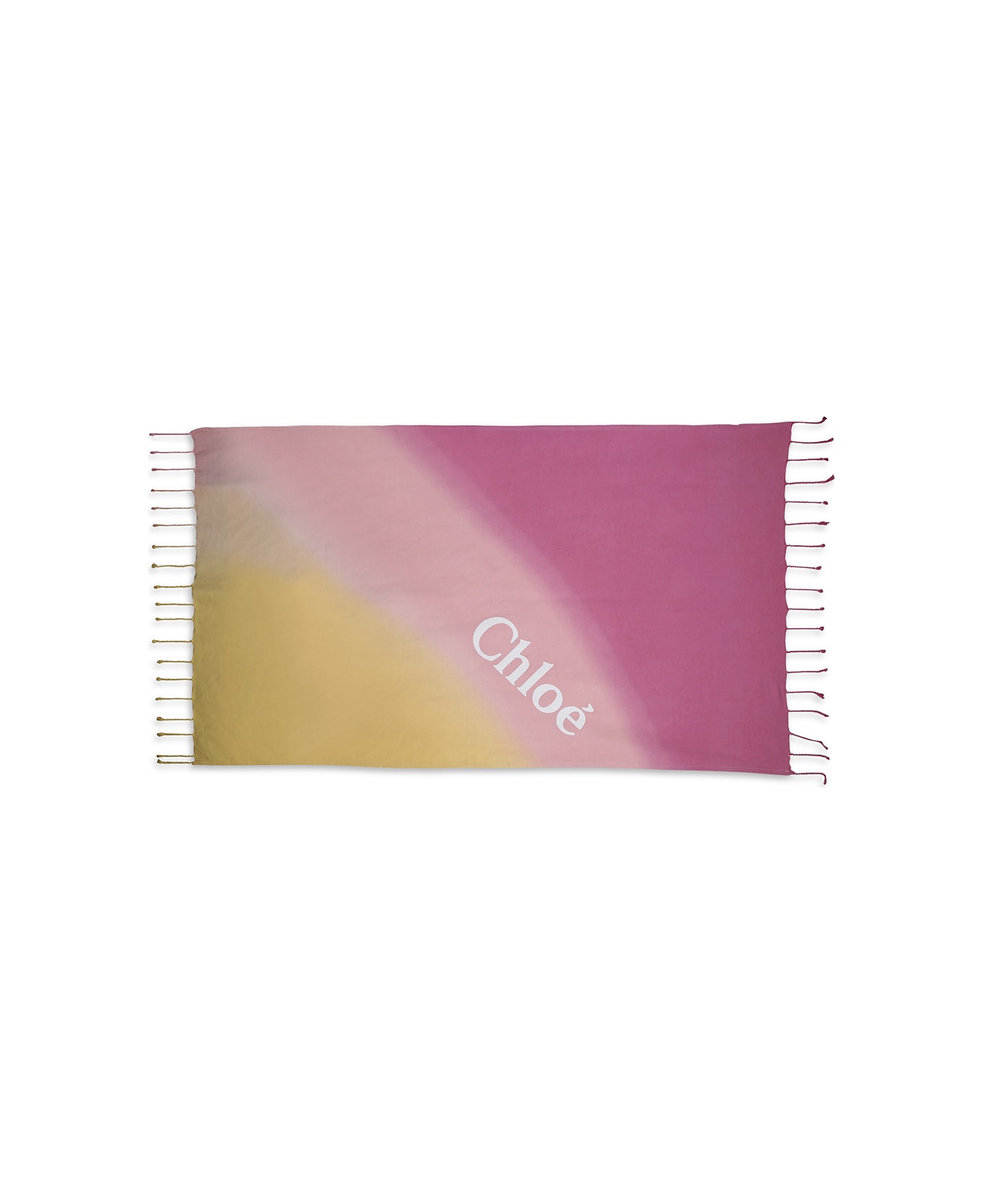 Chloé Ombré Logo Print Beach Towel - Multicolour