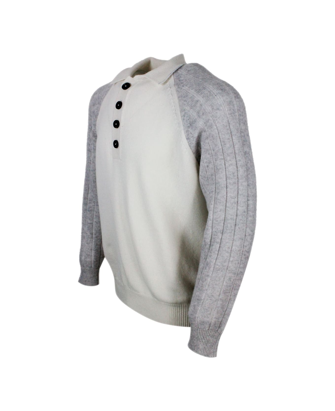 Eleventy Sweater - Bianco - grigio