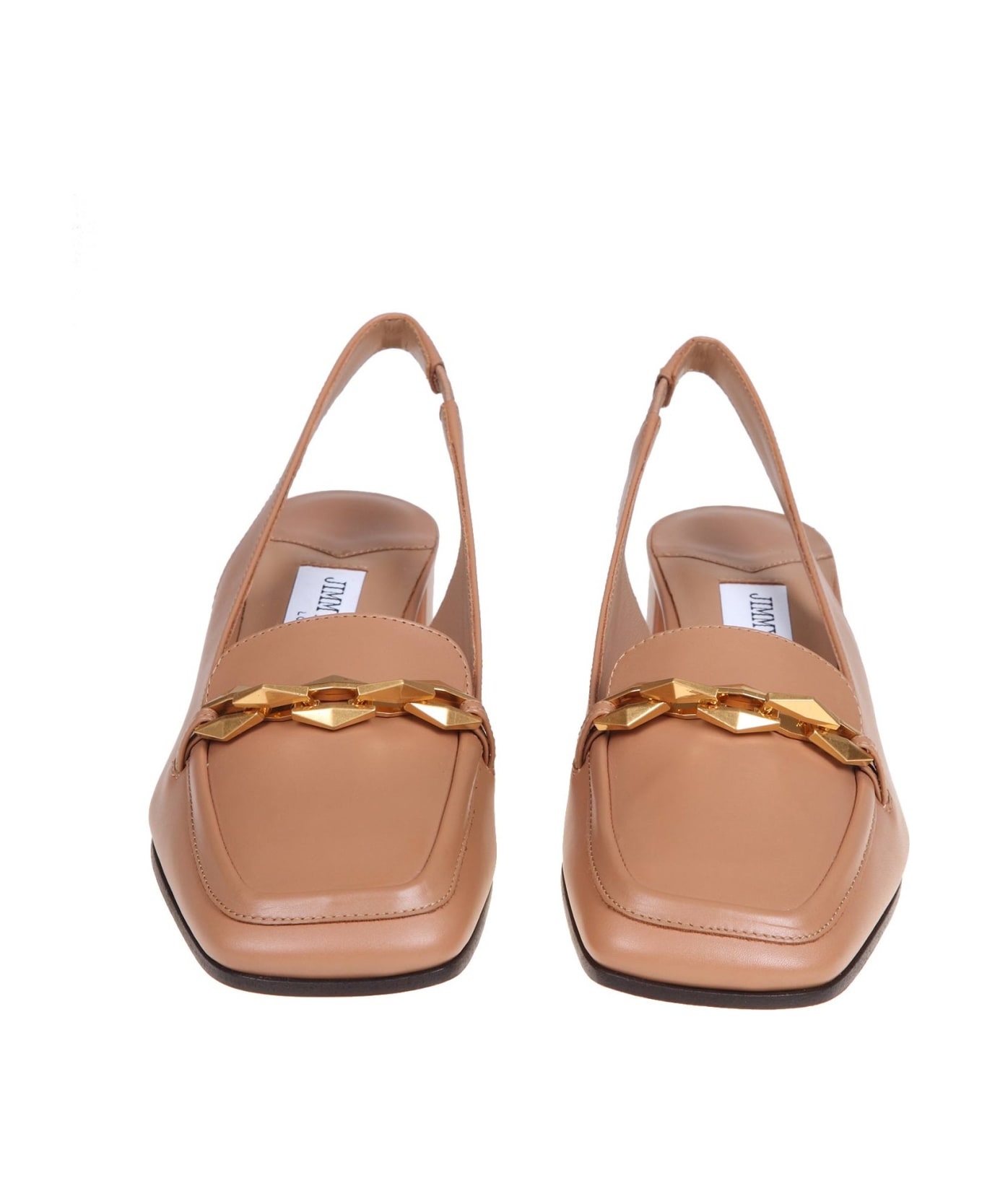 Jimmy Choo Pumps Slingback In Biscuit Color Leather - Biscuit ハイヒール