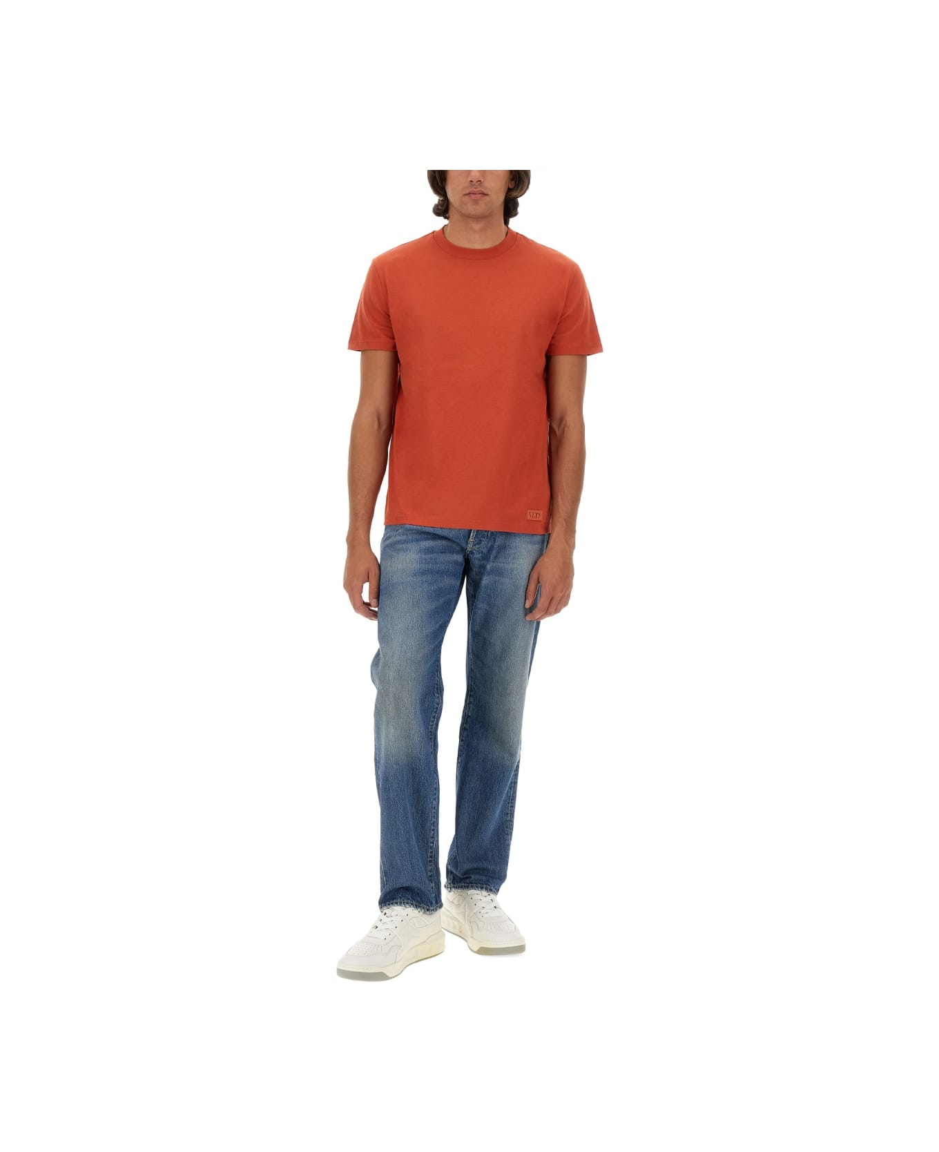 Valentino T-shirt With Logo - ORANGE