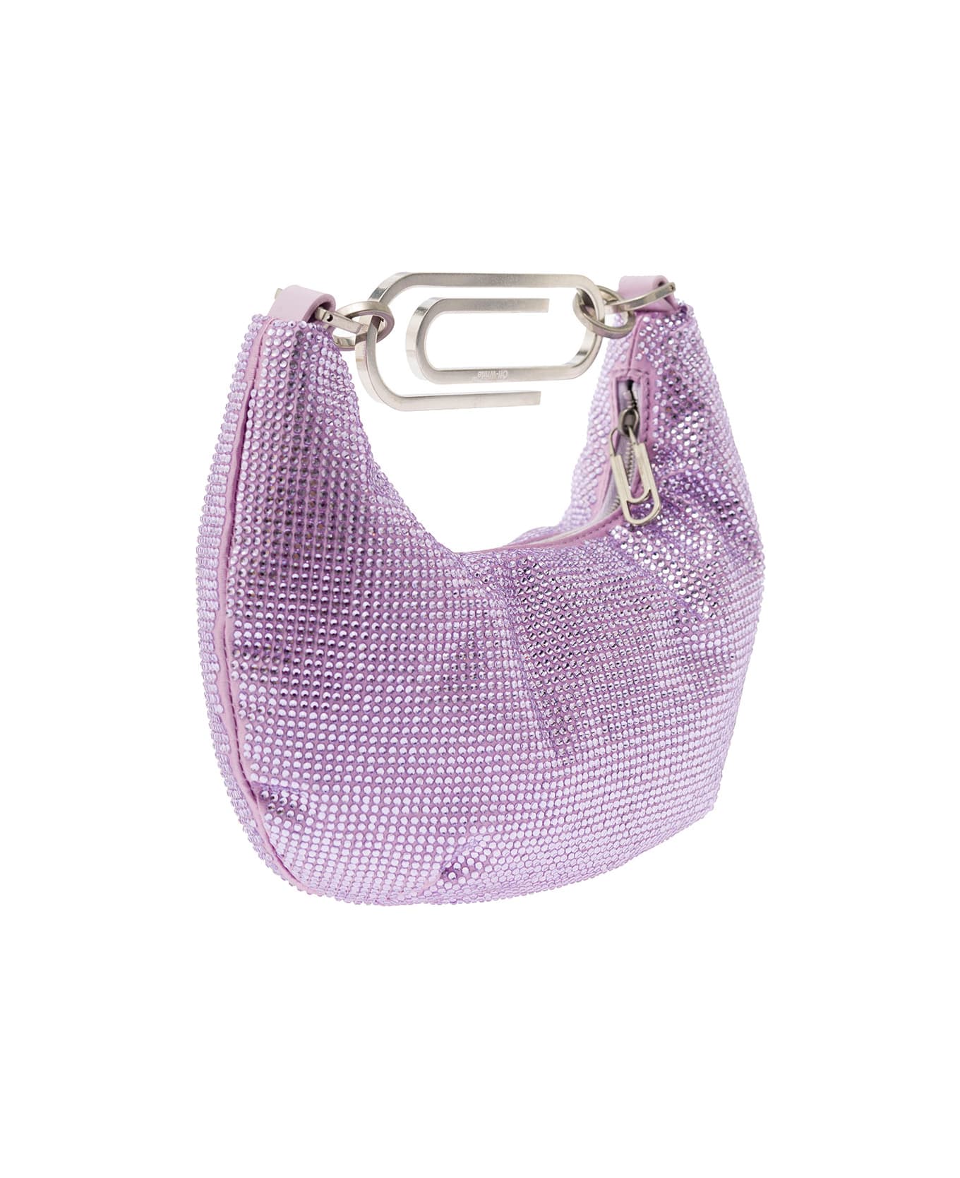 Off-White Paperclip Hobe Strass Bag - Violet