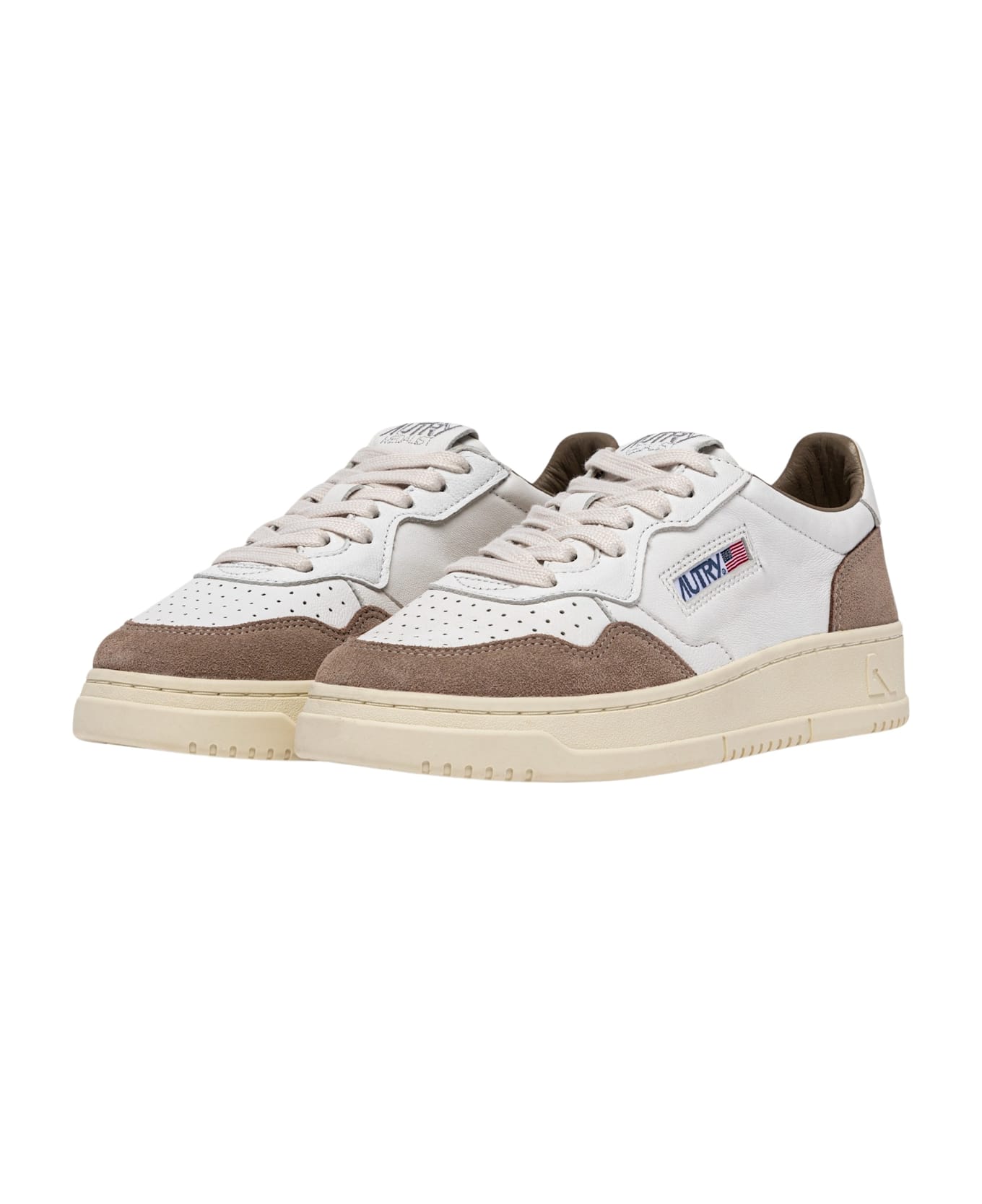 Autry Medalist Low Goat Suede Wht Tobacco - Wht Tobacco