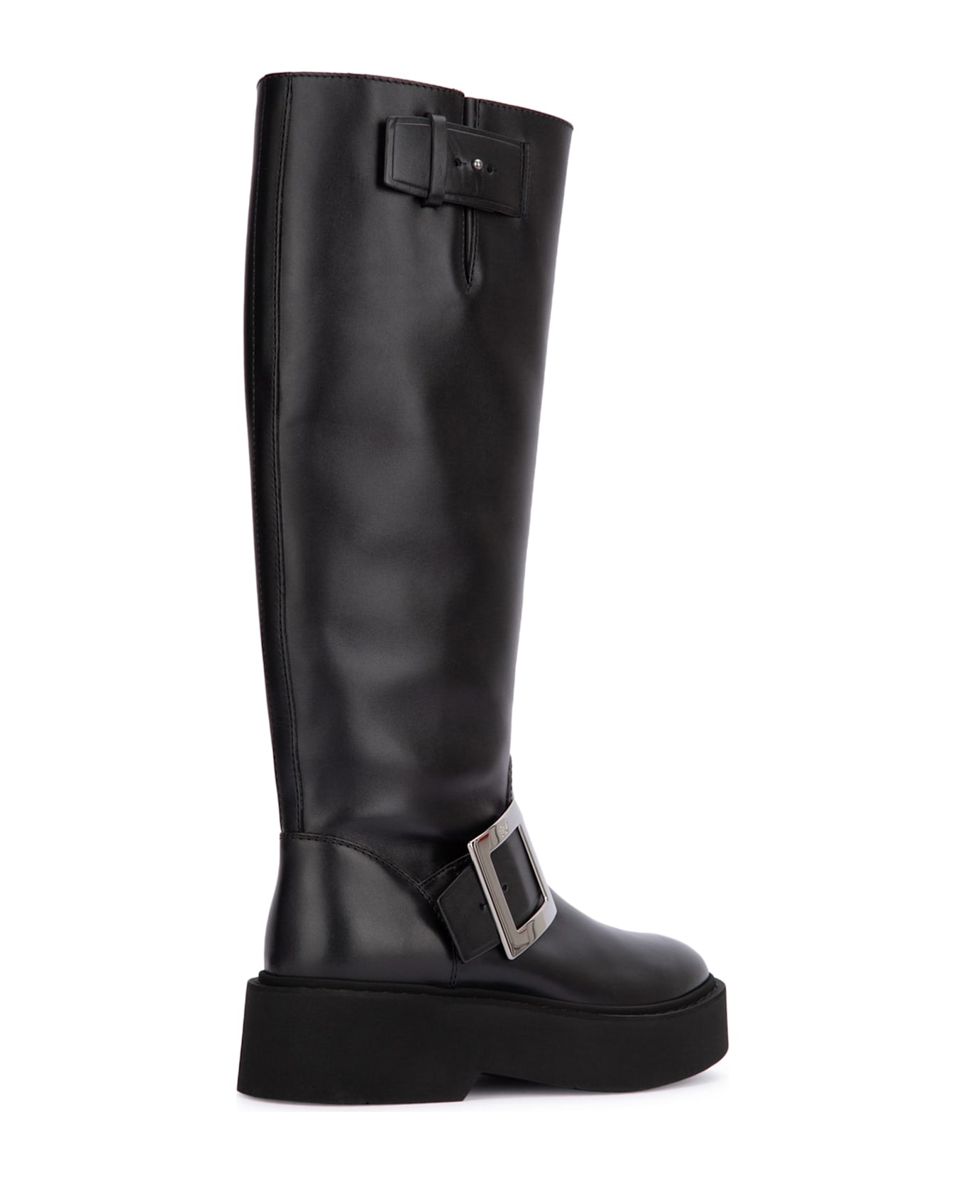 Roger Vivier Viv Rangers High Metal Bikers Boots - NERO