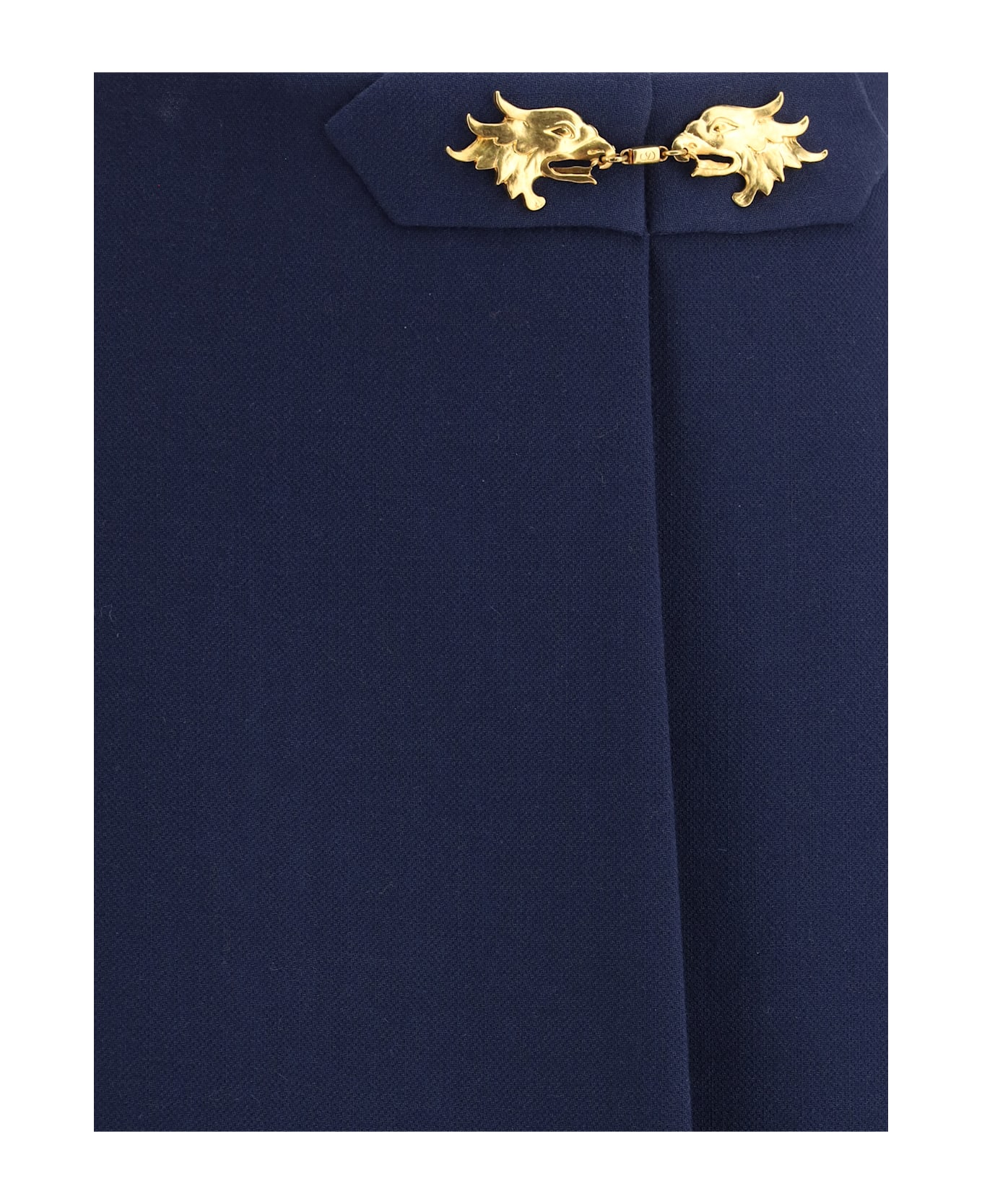 Valentino Midi Skirt With Pleat - Indaco