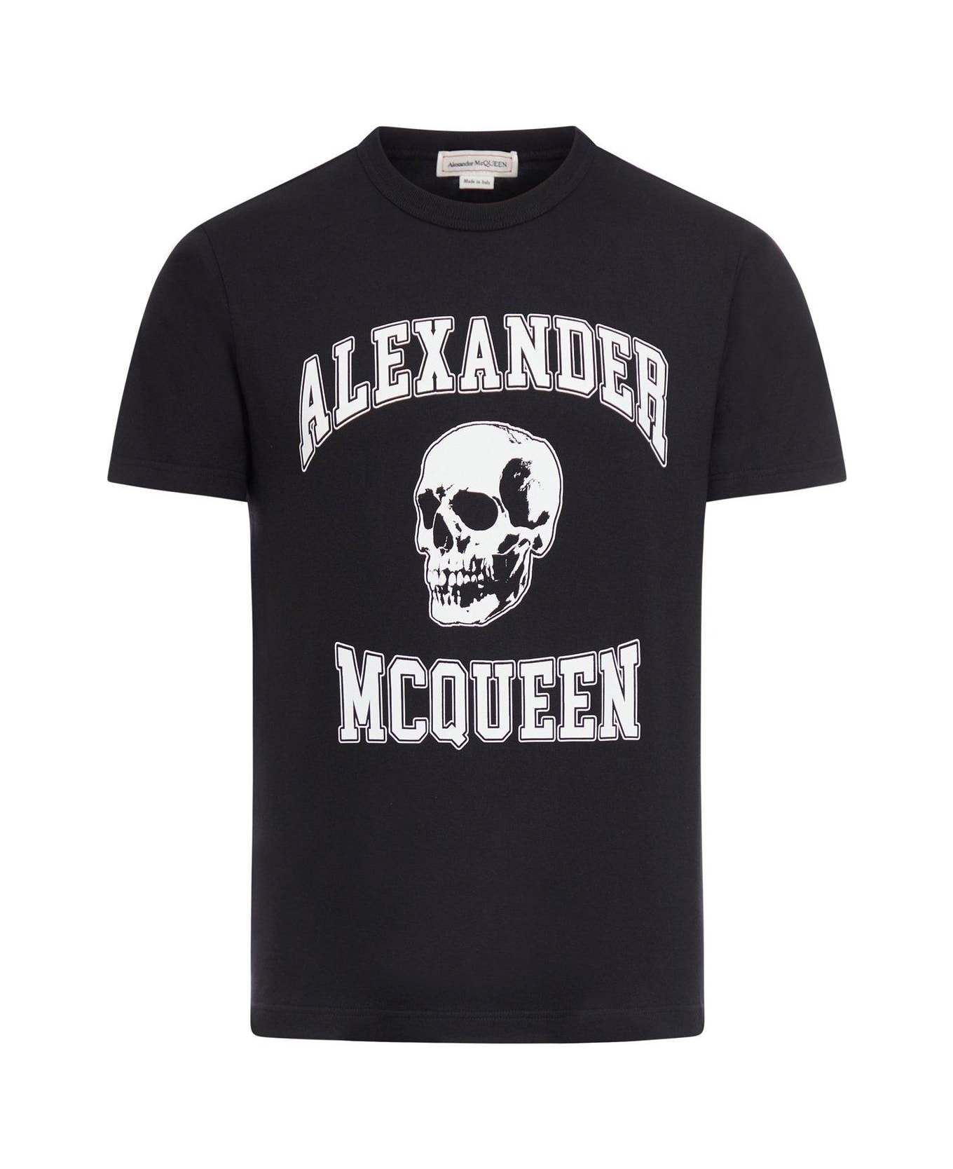 Alexander McQueen Skull Logo T-shirt - Black White シャツ