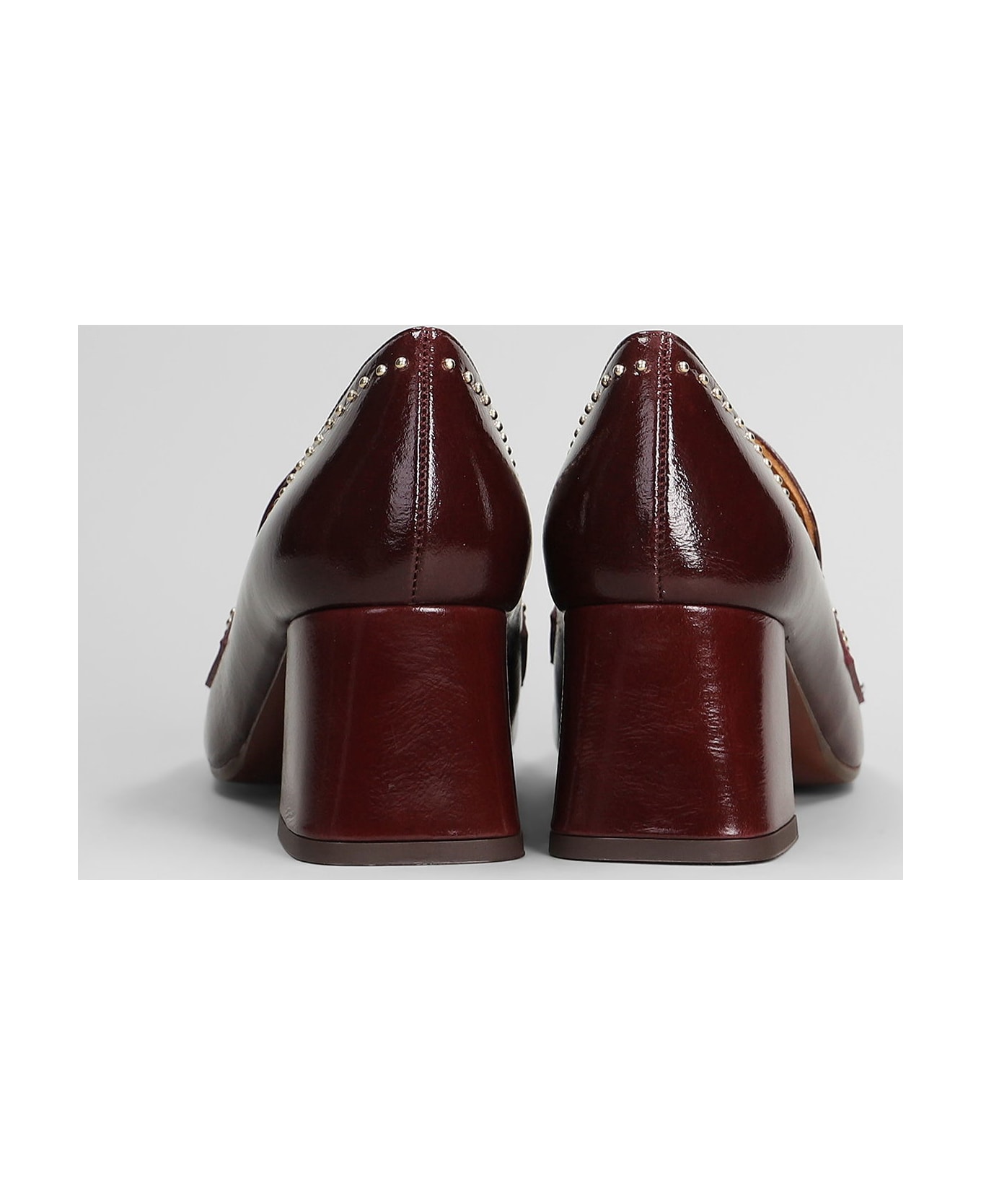 Chie Mihara Muleah Pumps In Bordeaux Leather - bordeaux